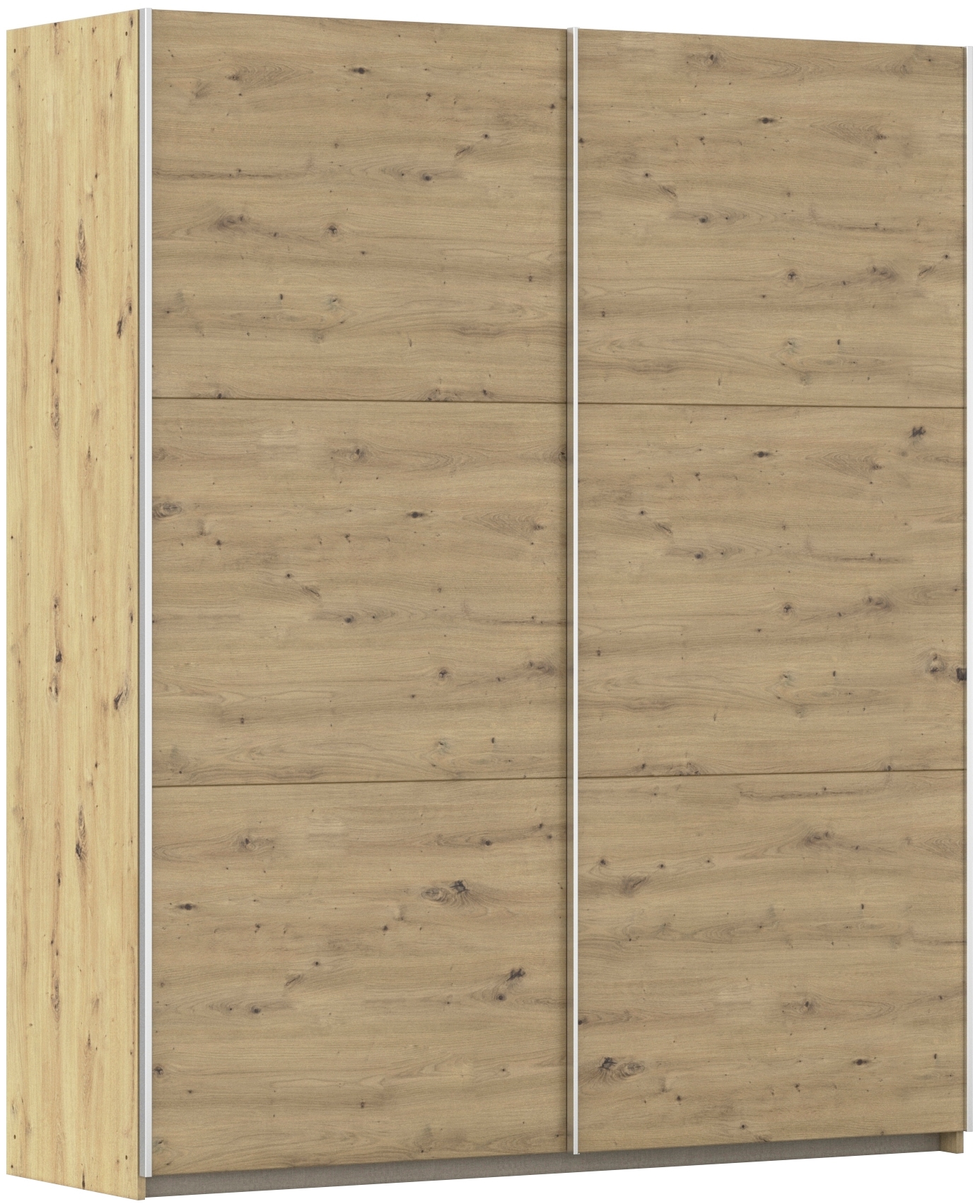 rauch Schwebetürenschrank "Kleiderschrank Drehtürenschrank Schrank Garderobe KRONACH" in 3 Ausstattungen BASIC/CLASSIC/PREMIUM, Breiten 131/175/218/261 cm, optional ohne, mit 1 oder 2 Spiegel, viel Stauraum MADE IN GERMANY