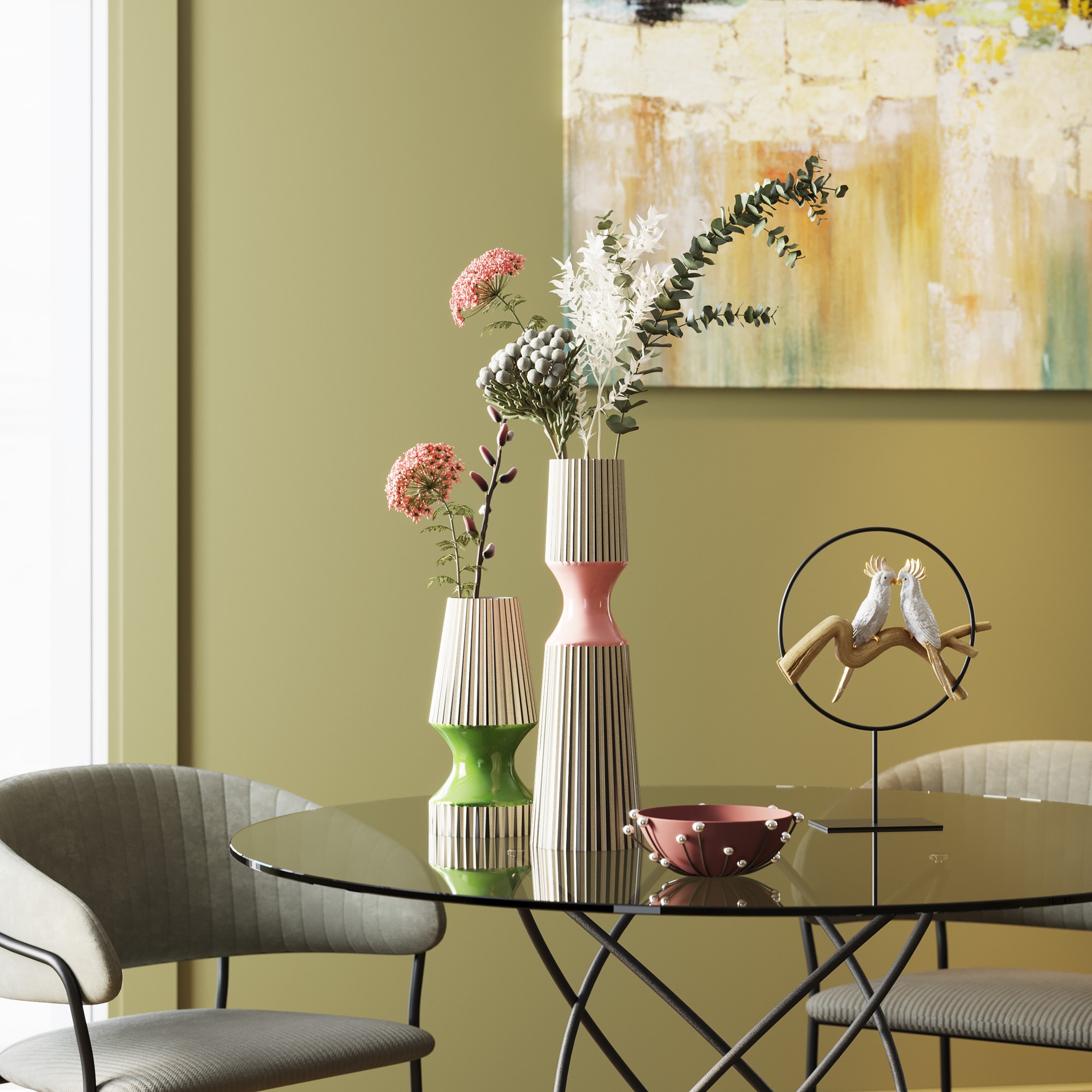 Kare Design Tischvase »Vase Calabria Grün 26cm«