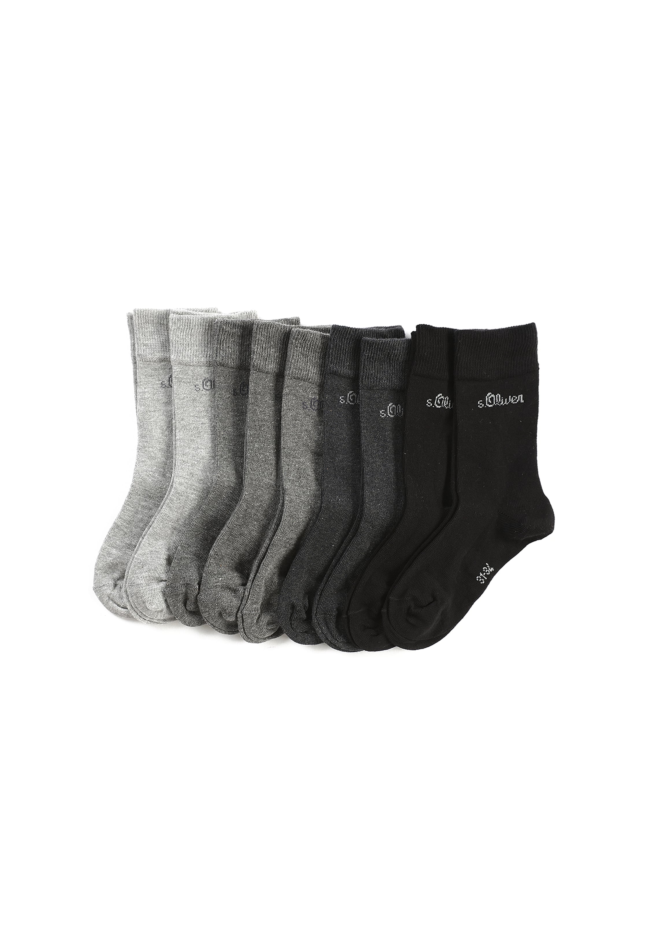 s.Oliver Socken »essentials« 9er Pack, 9 Paar tlg. mit weichem Bund