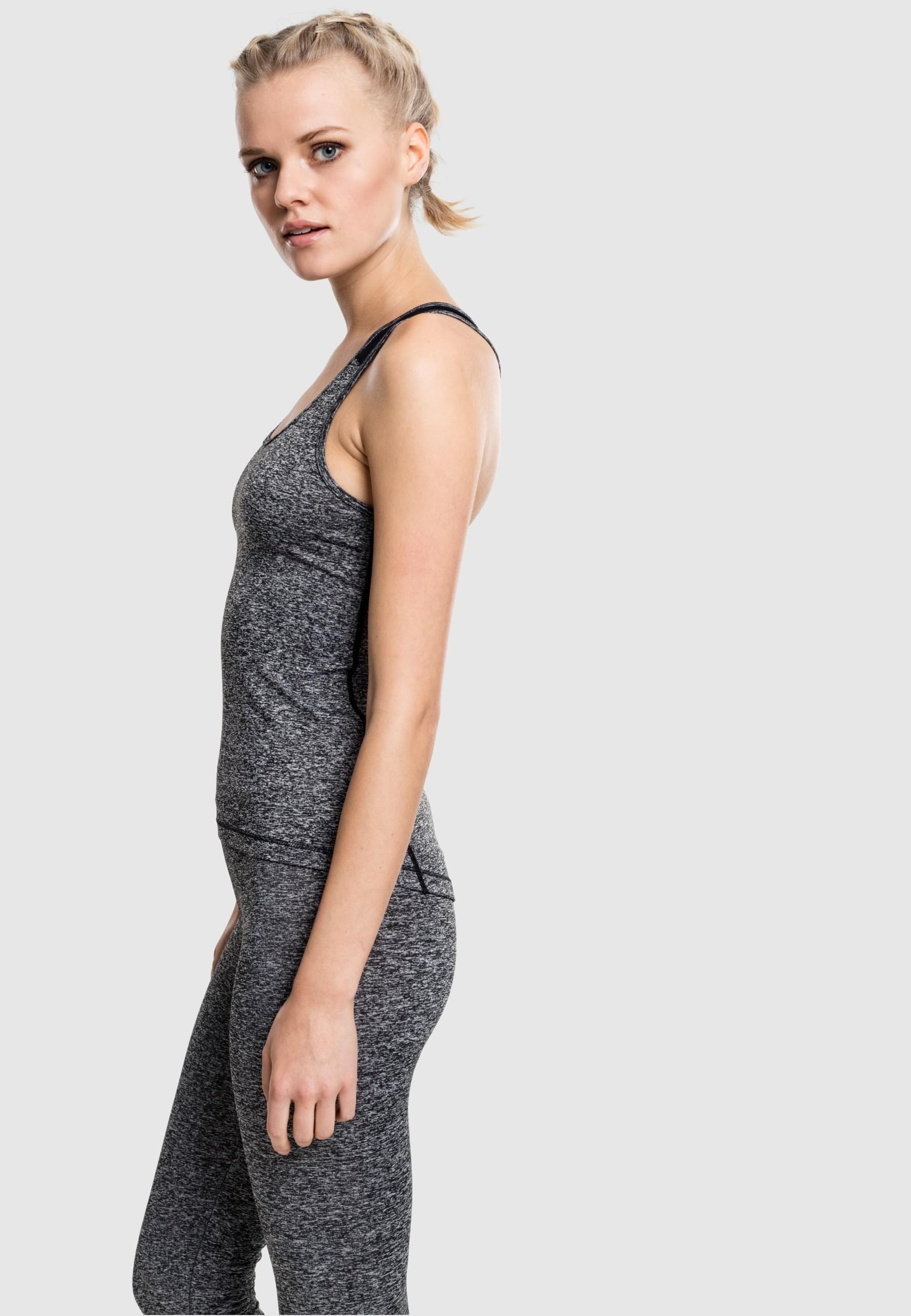 URBAN CLASSICS Muskelshirt »Urban Classics Damen Ladies Active Melange Trainings Top«, (1 tlg.)
