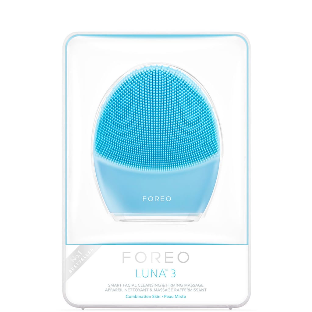 Damenmode Kosmetik FOREO Elektrische Gesichtsreinigungsbürste »LUNA 3«, für Mischhaut hellblau