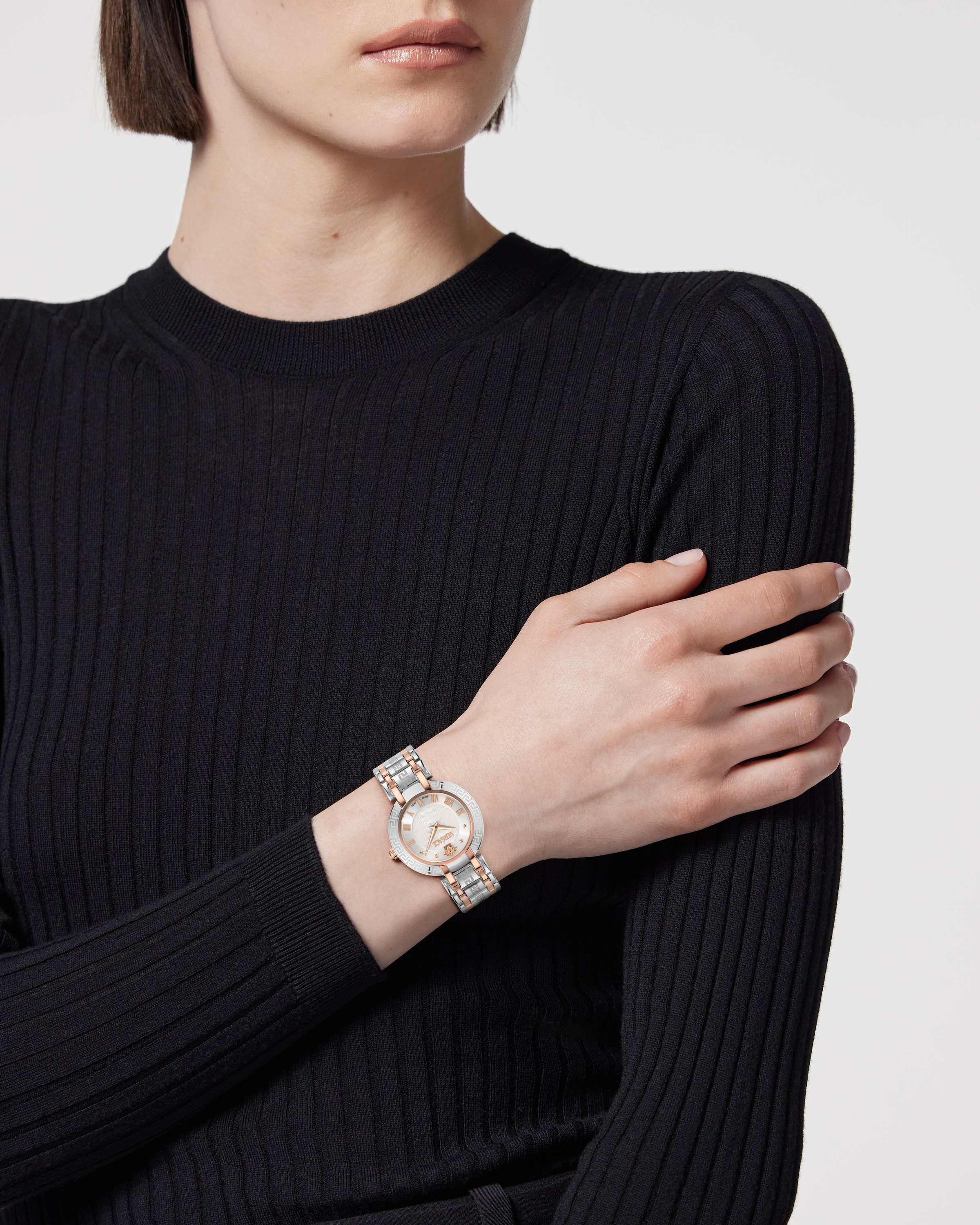 Versace Quarzuhr »ANTLIA« Armbanduhr, Damenuhr, Swiss Made, Edelstahlarmband, analog