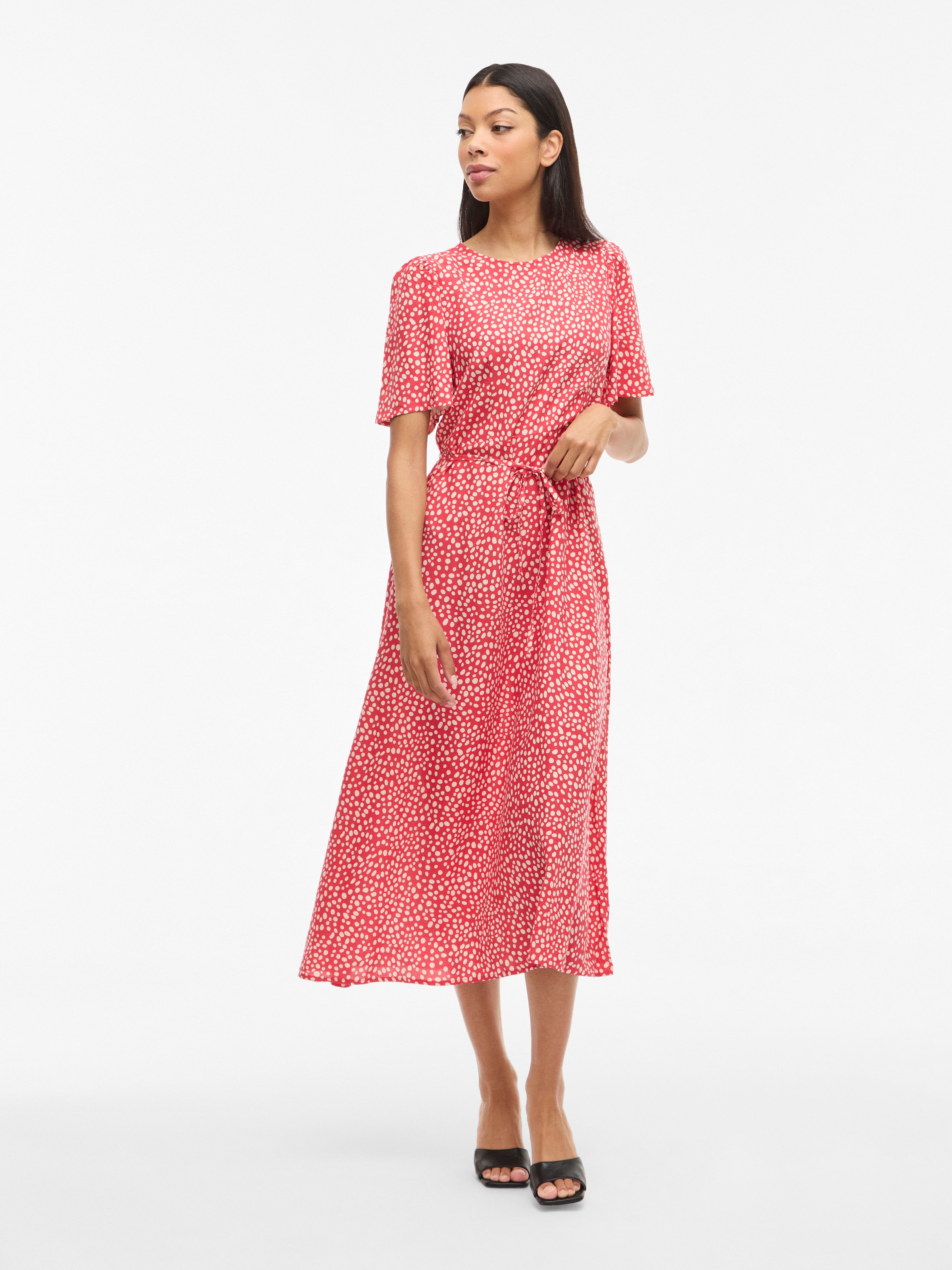 Vila Druckkleid »VIGRACE O-NECK S/S MIDI DRESS - NOOS« Sommerkleid,