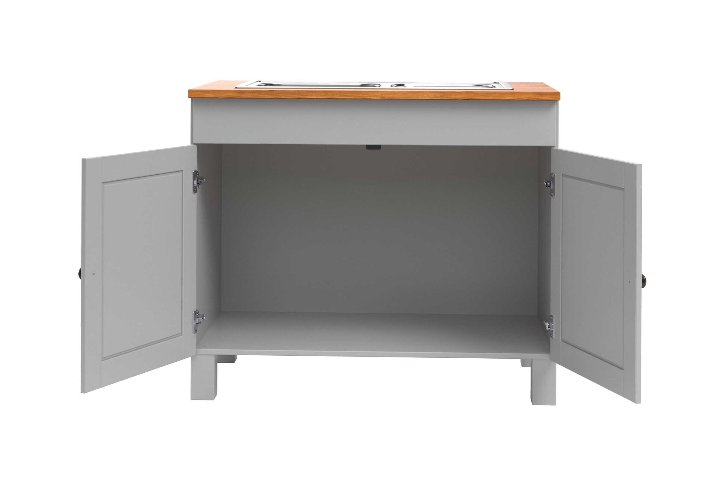 Home affaire Spülenschrank »Alby2«, Mit Metallgriffen, Breite 100 cm