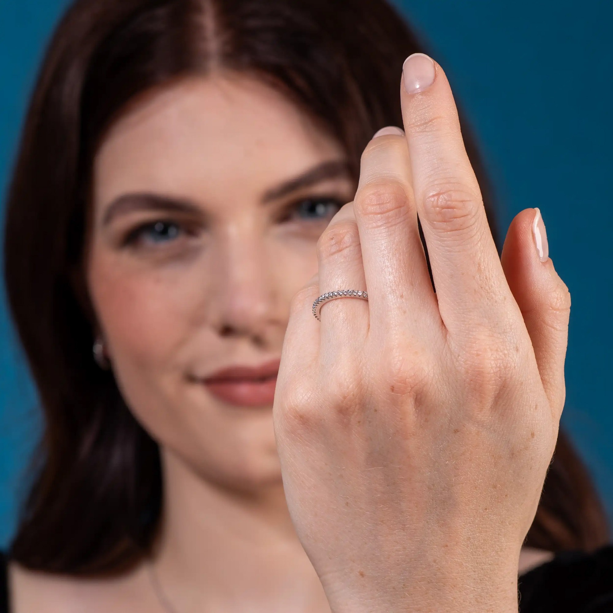 LYOMI Fingerring »585/- Gelbgold 25 synth. Diam. 0,28ct.«