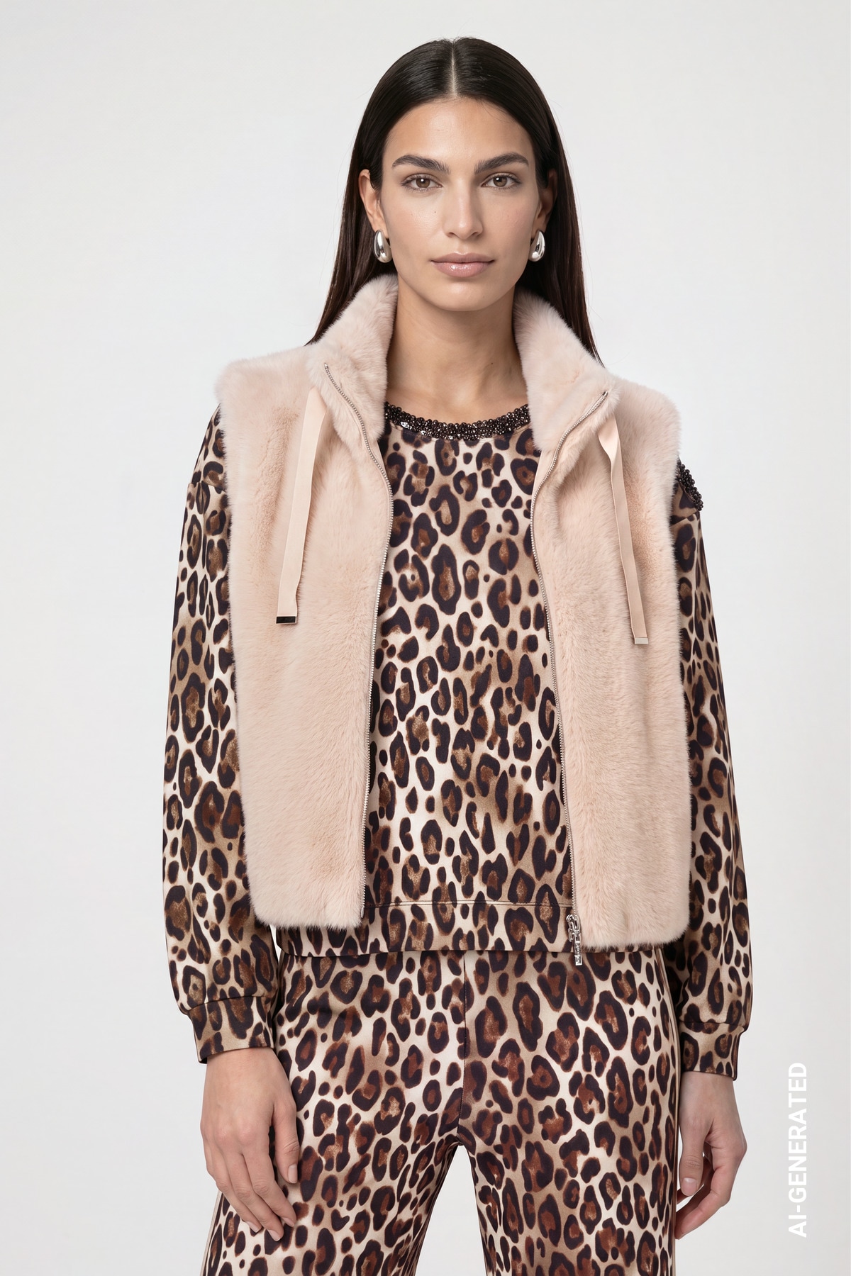 Monari Fellimitatweste "Weste fake fur" Regular fit mit Stehkragen