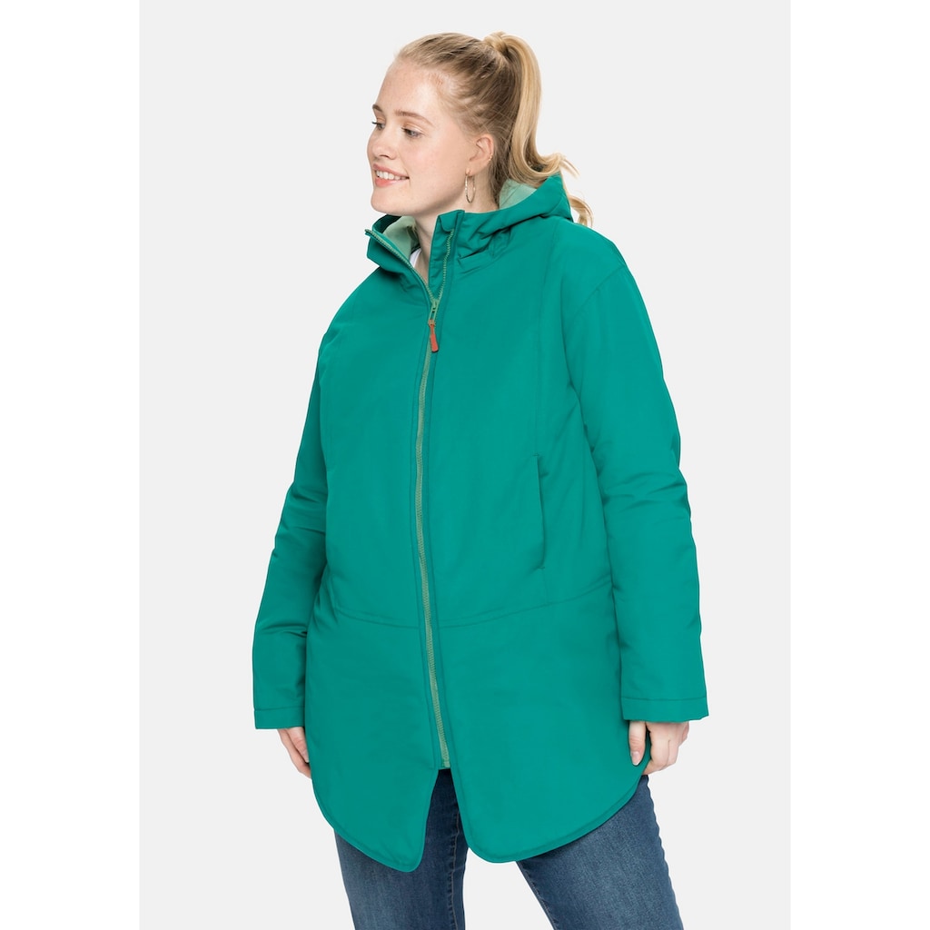 Damenmode Jacken & Mäntel Sheego Outdoorjacke »Jacke«, leicht oversized und wasserabweisend grün