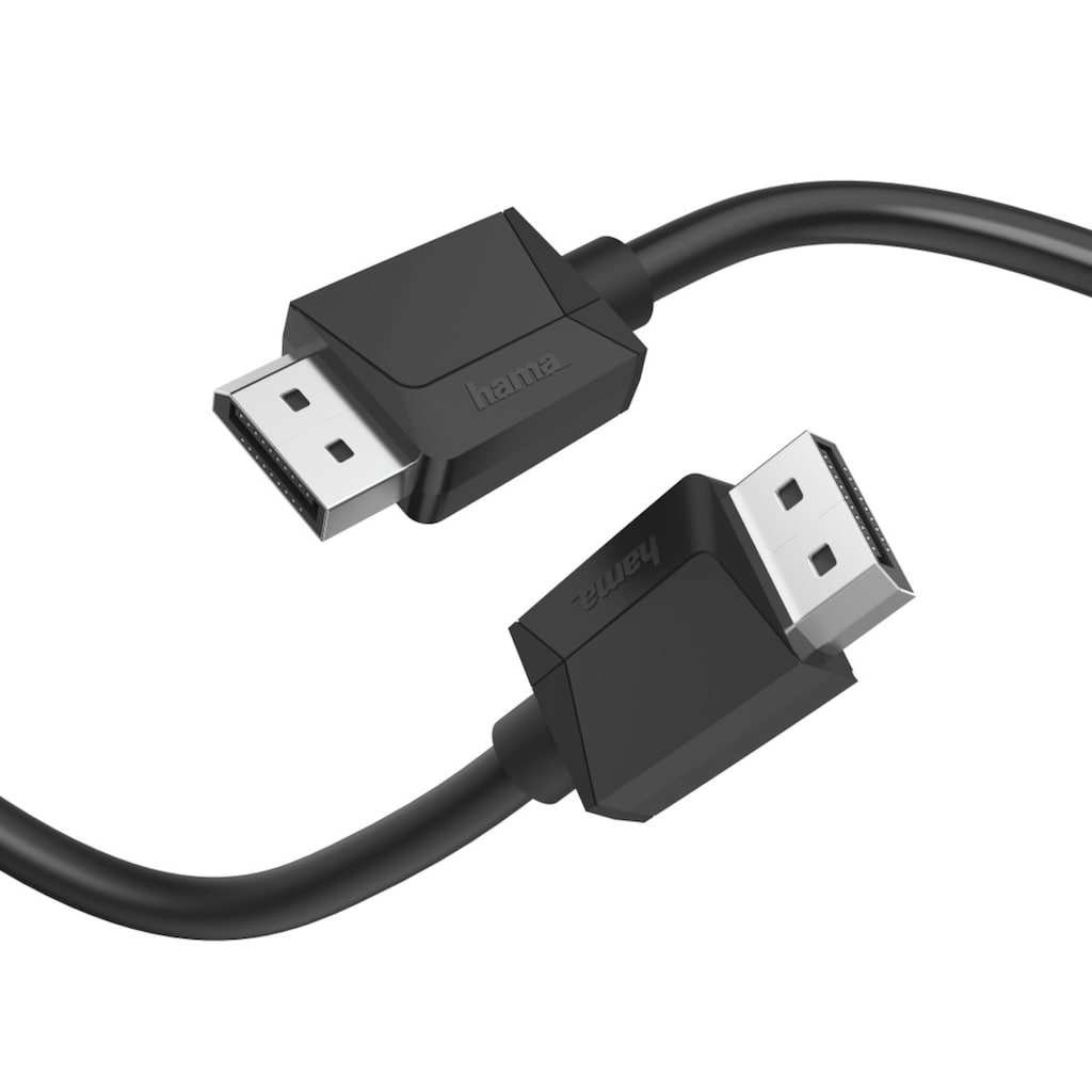 Hama Audio- & Video-Kabel »DisplayPort-Kabel mit schlanken Display-Port Stecker, 21,6 Gbit/s«, DisplayPort, DisplayPort, 300 cm