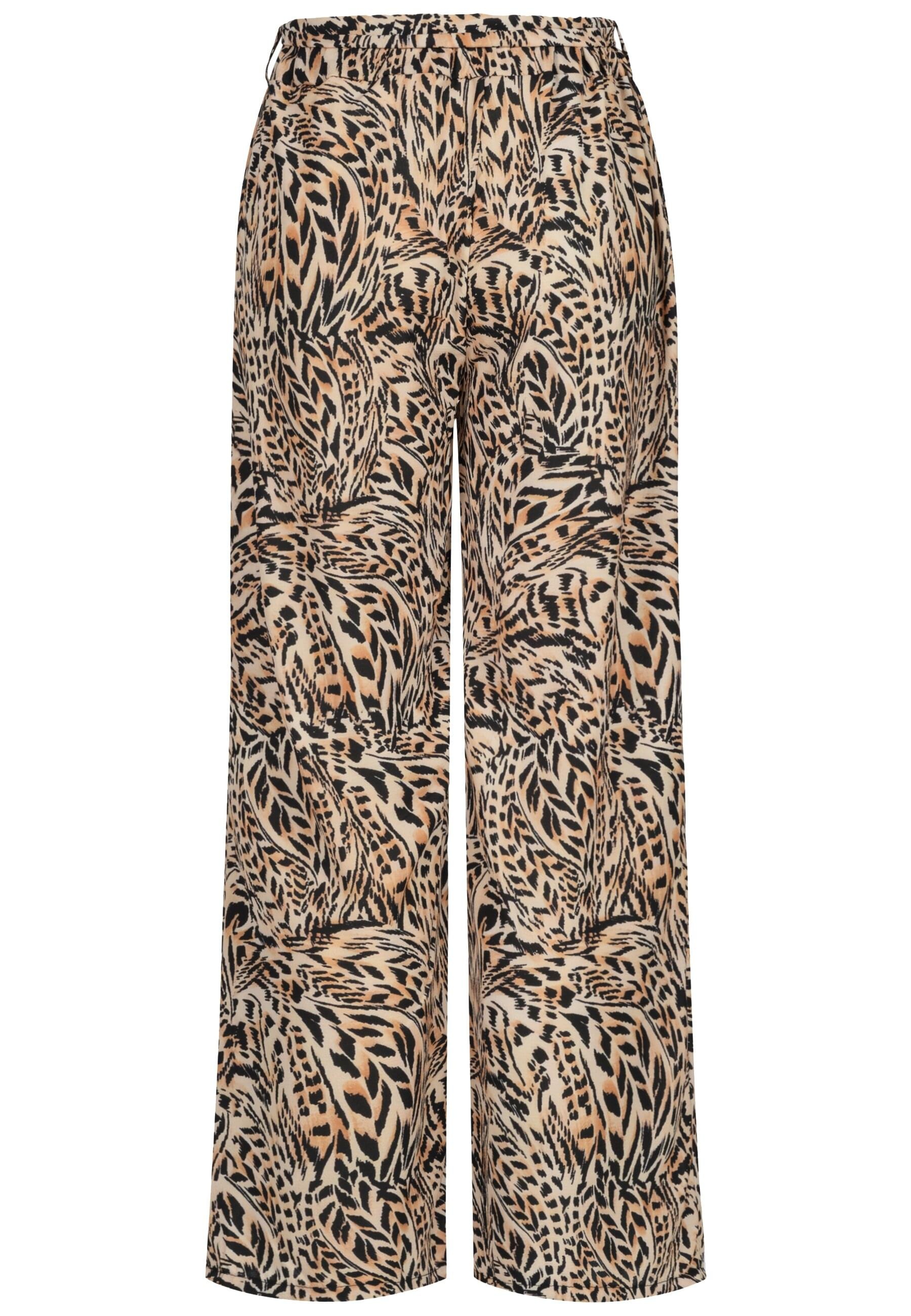 CLOUD 5IVE Stoffhose »CLOUD 5IVE Summer Pants with tie belt and aop leo print«