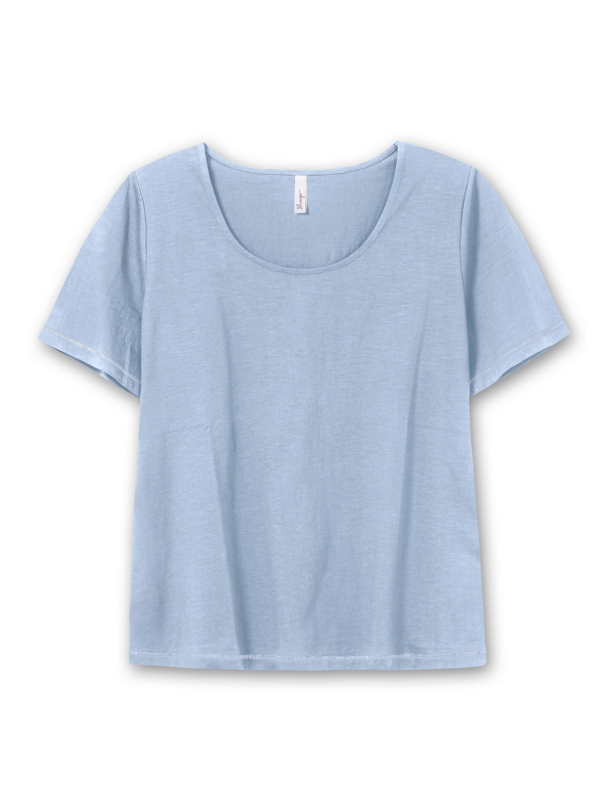 Sheego T-Shirt »Große Größen«, | auf BAUR kaufen hinten für Print mit der Schulter