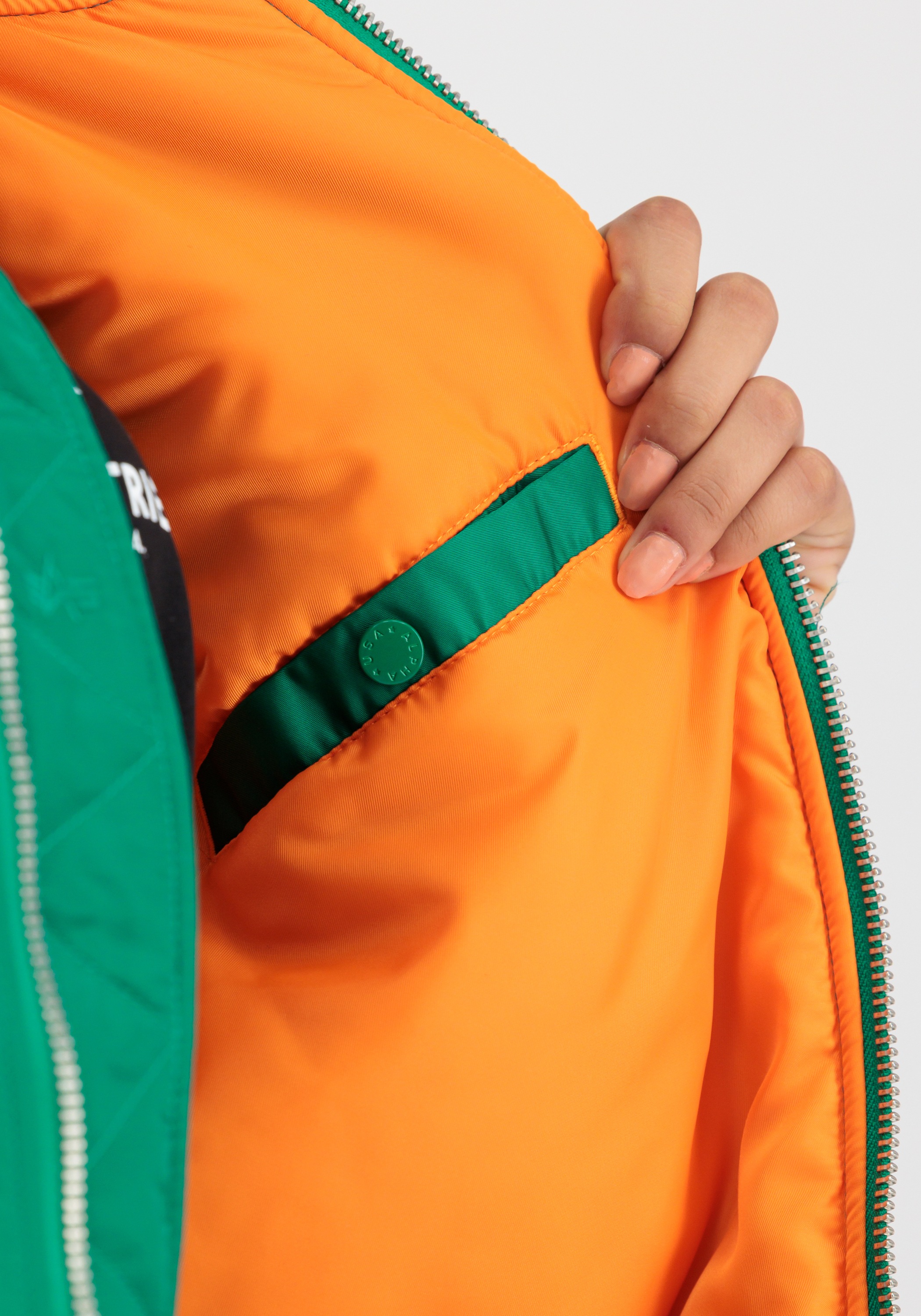 Alpha Industries MA-1 Core Flight Jacket Jungle Green M-L Women 3
