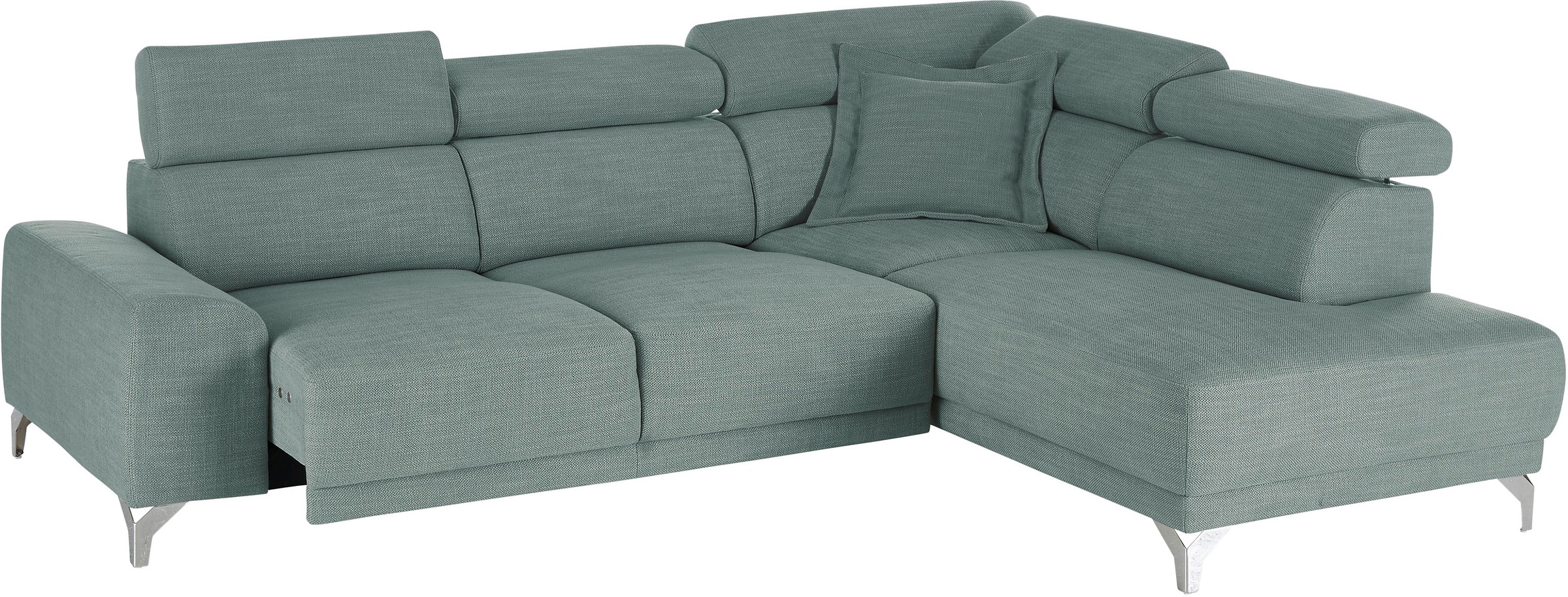 3C Candy Ecksofa »Greve Sofa immer mit manuelle Kopfteilverstellungen, modern, elegant«, wahlweise motorischer Sitzvorzug, bequem und zeitlos, L-Form