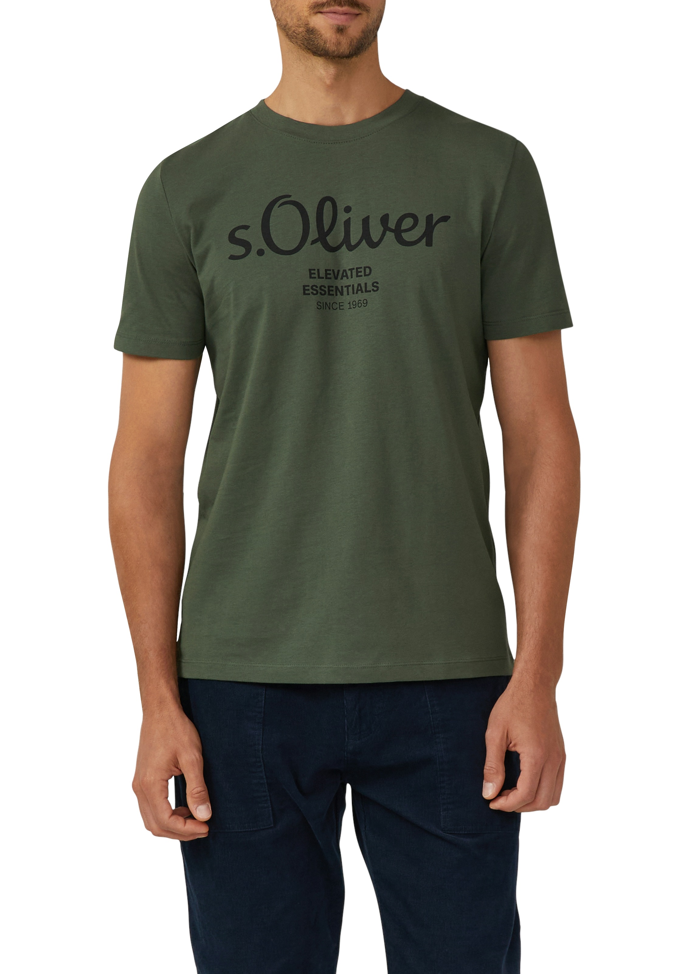 s.Oliver T-Shirt, (2 tlg.), mit großen Logo-Print, im 2er Pack günstig online kaufen