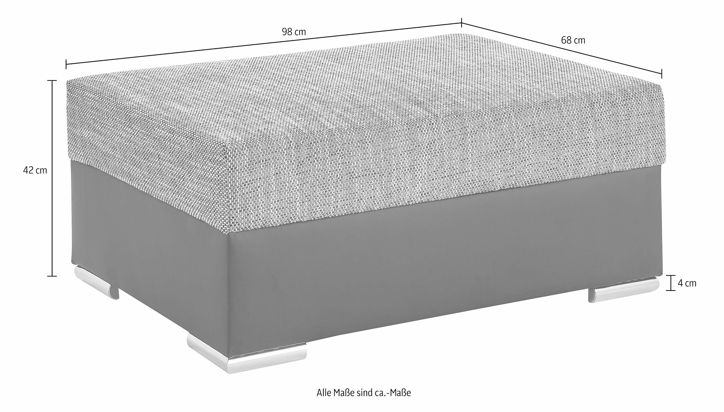 COLLECTION AB Hocker »John«, Frei im Raum stellbar, wahlweise mit Federkern