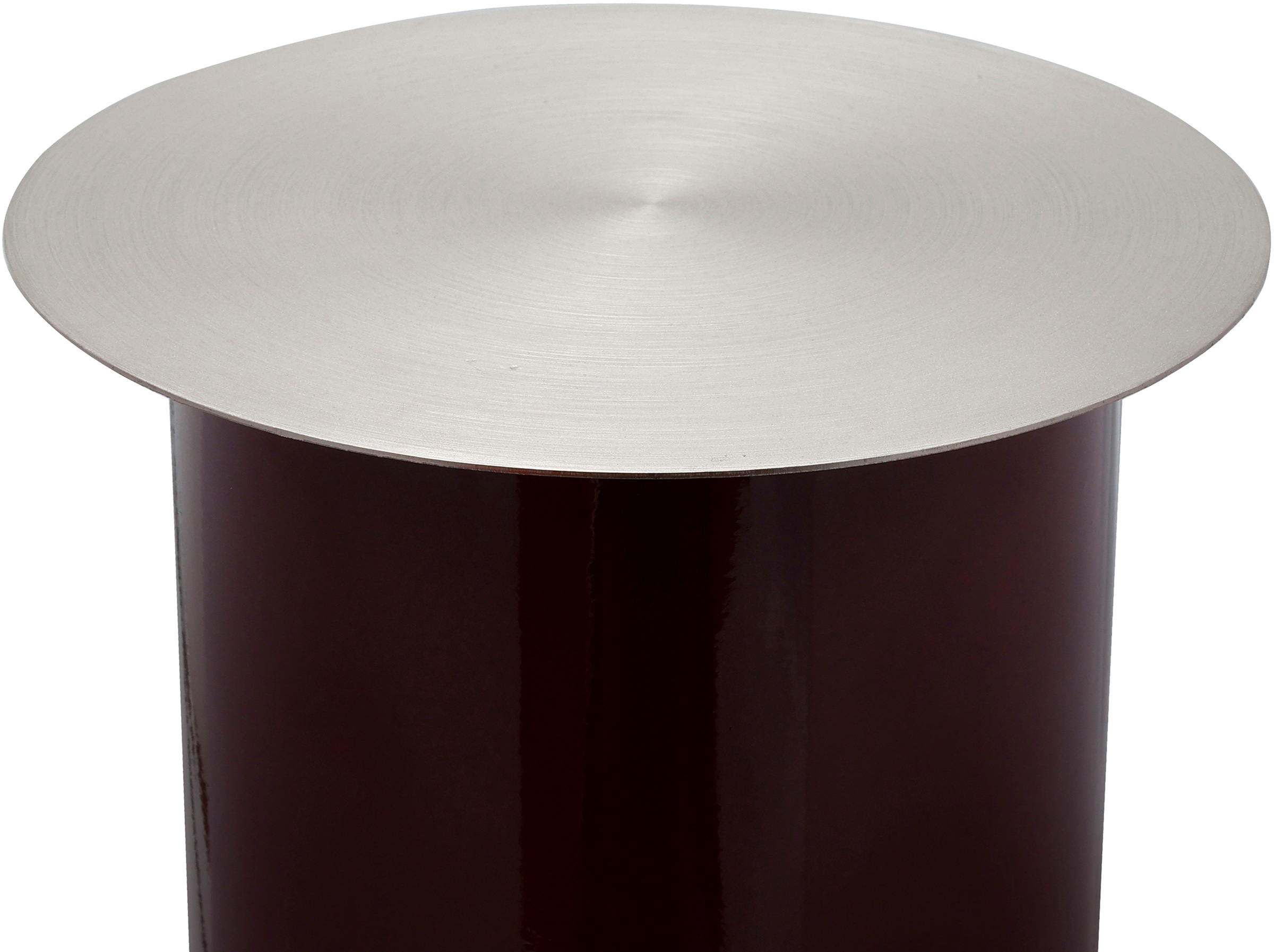 Bougeoir de Sol Colby 40cm Prune & Argent