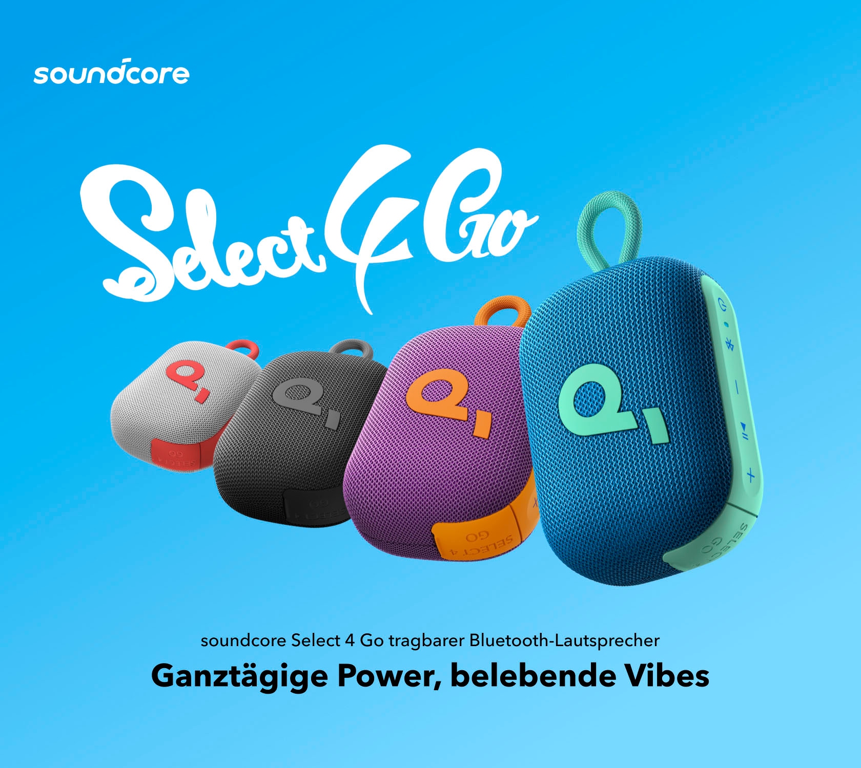 Anker Portable-Lautsprecher »Soundcore Select 4 Go« Stereo (A2DP Bluetooth | Bluetooth Equalizer | Kabellos )