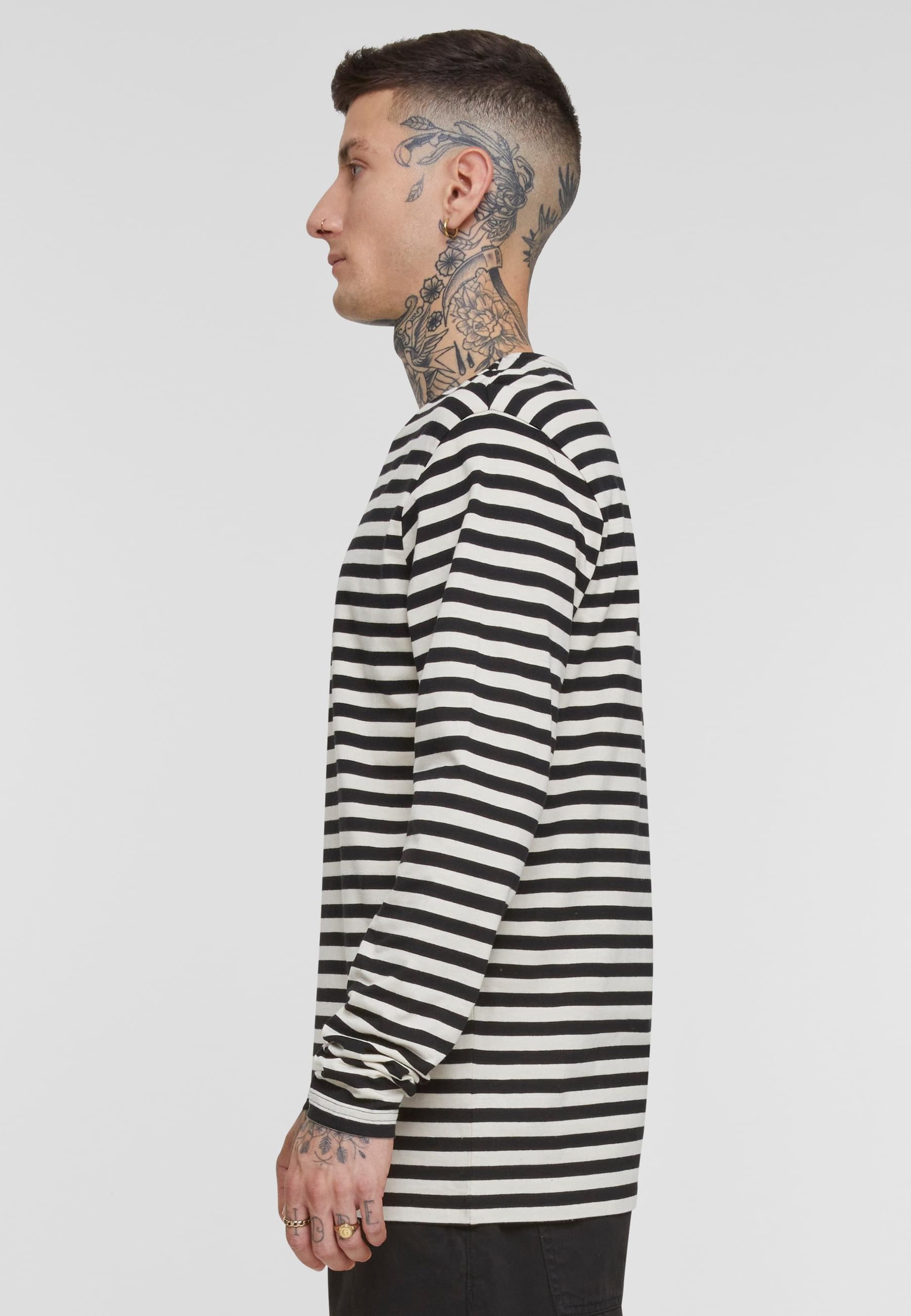 URBAN CLASSICS Langarmshirt »Urban Classics Herren Regular Stripe LS«, (1 tlg.)
