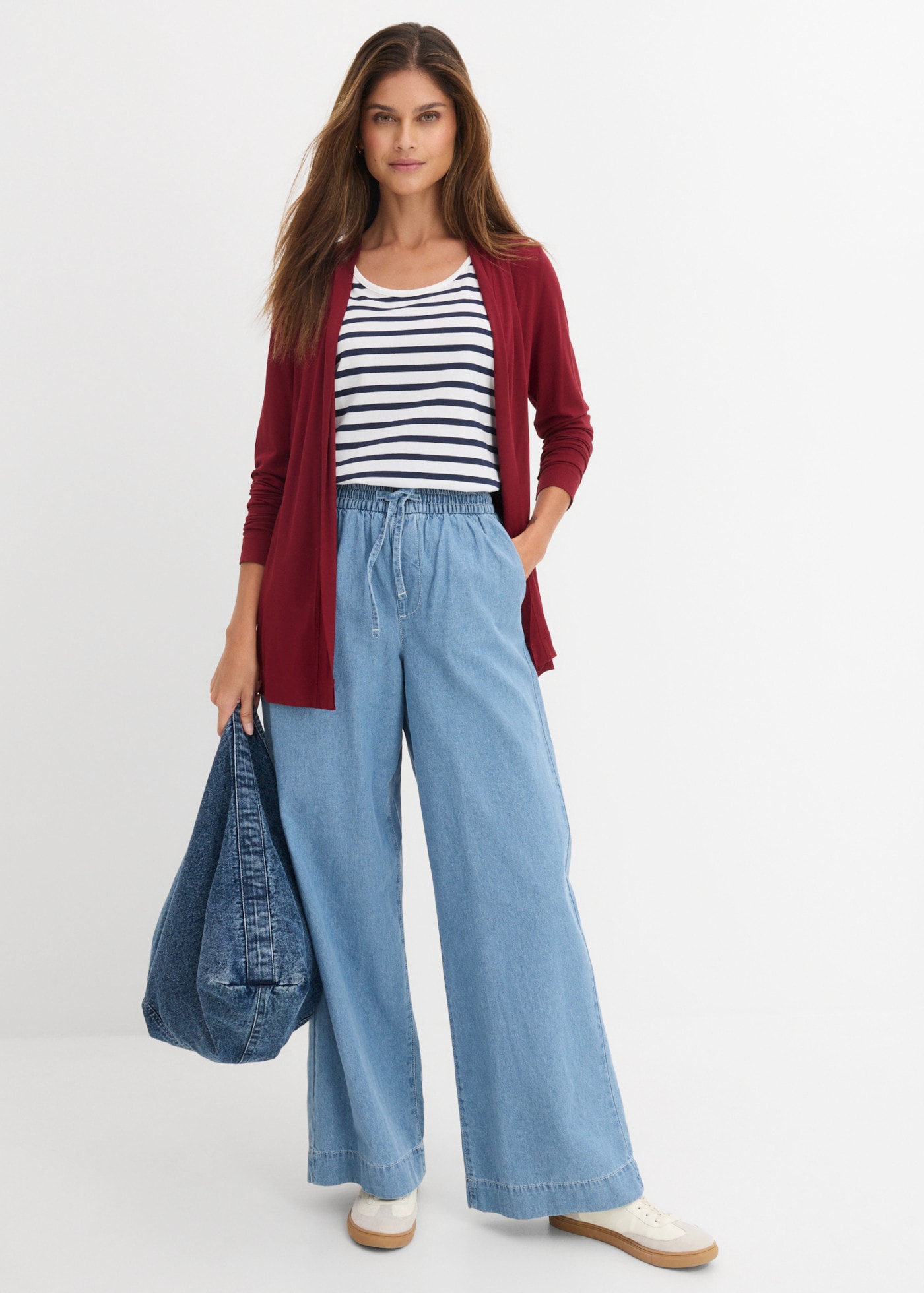bonprix Weite Jeans mit Gummibund, Loose Fit, aus reiner Baumwolle