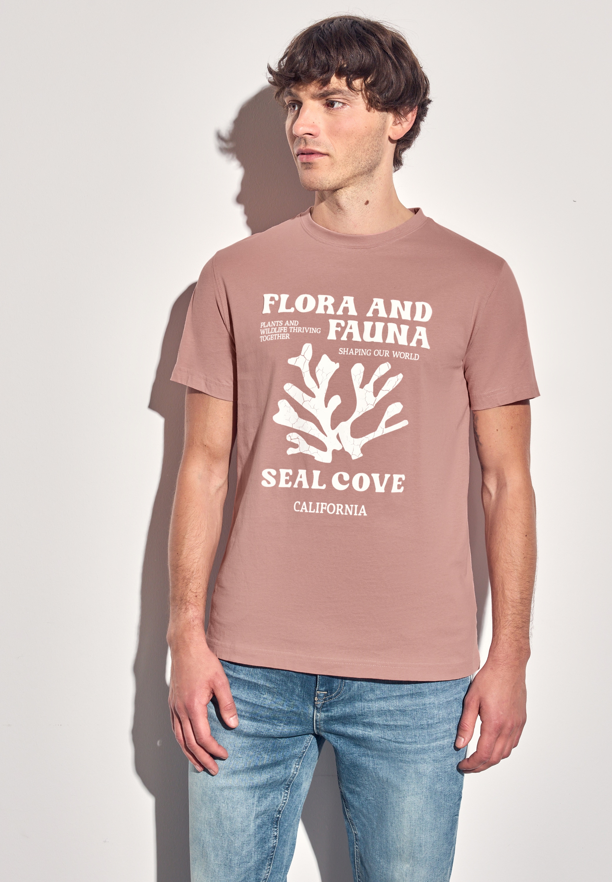 STREET ONE MEN T-Shirt, mit Rundhalsausschnitt günstig online kaufen