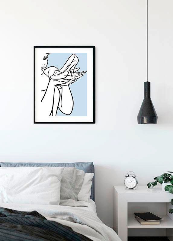 Komar Bild »Cinderella Glass Shoe«, Disney, (1 St.), Wandbild zur Dekoration im Kinderzimmer - ohne Rahmen