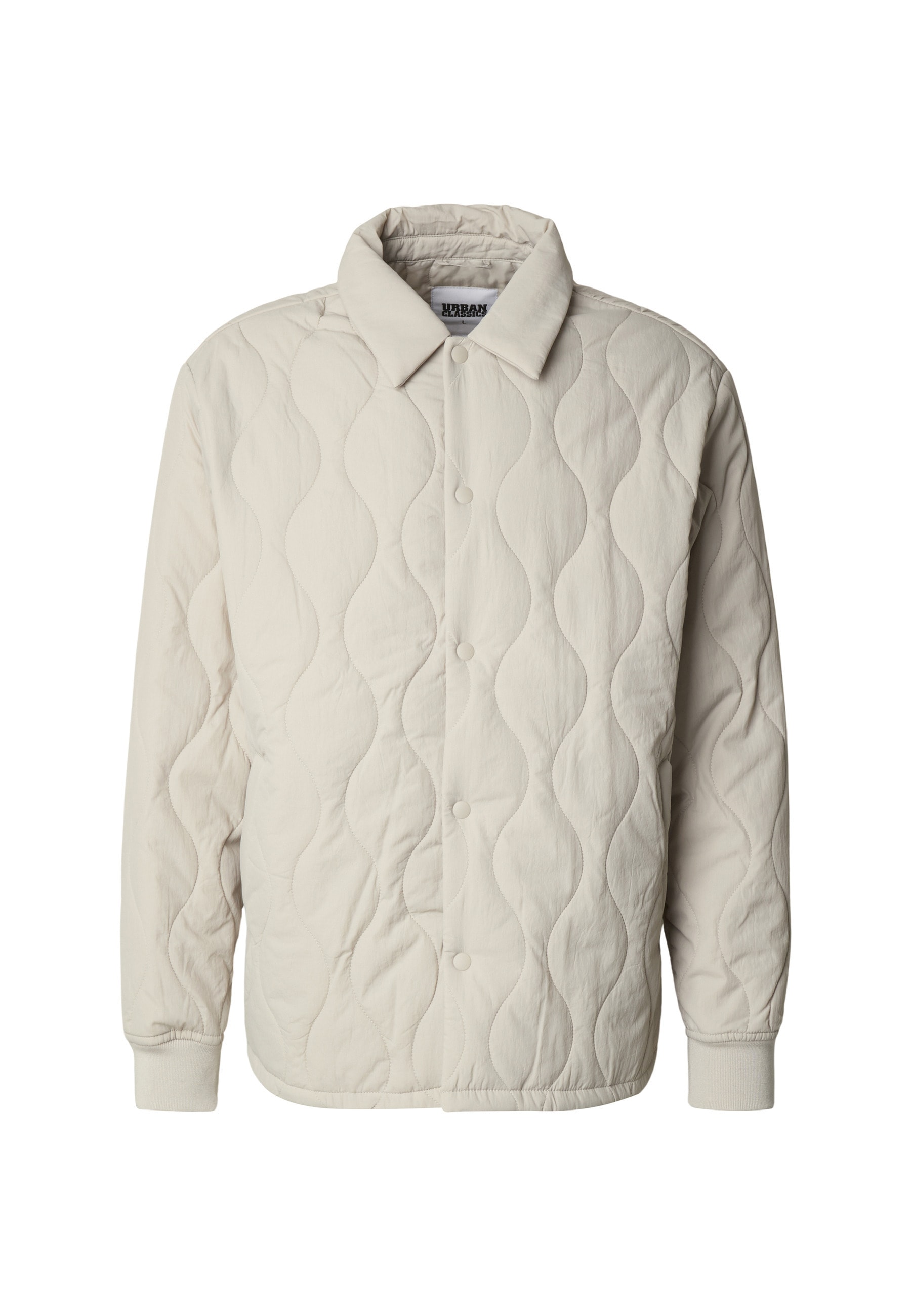URBAN CLASSICS Allwetterjacke "Urban Classics Quilted Overshirt" 1 Stk. tlg. ohne Kapuze