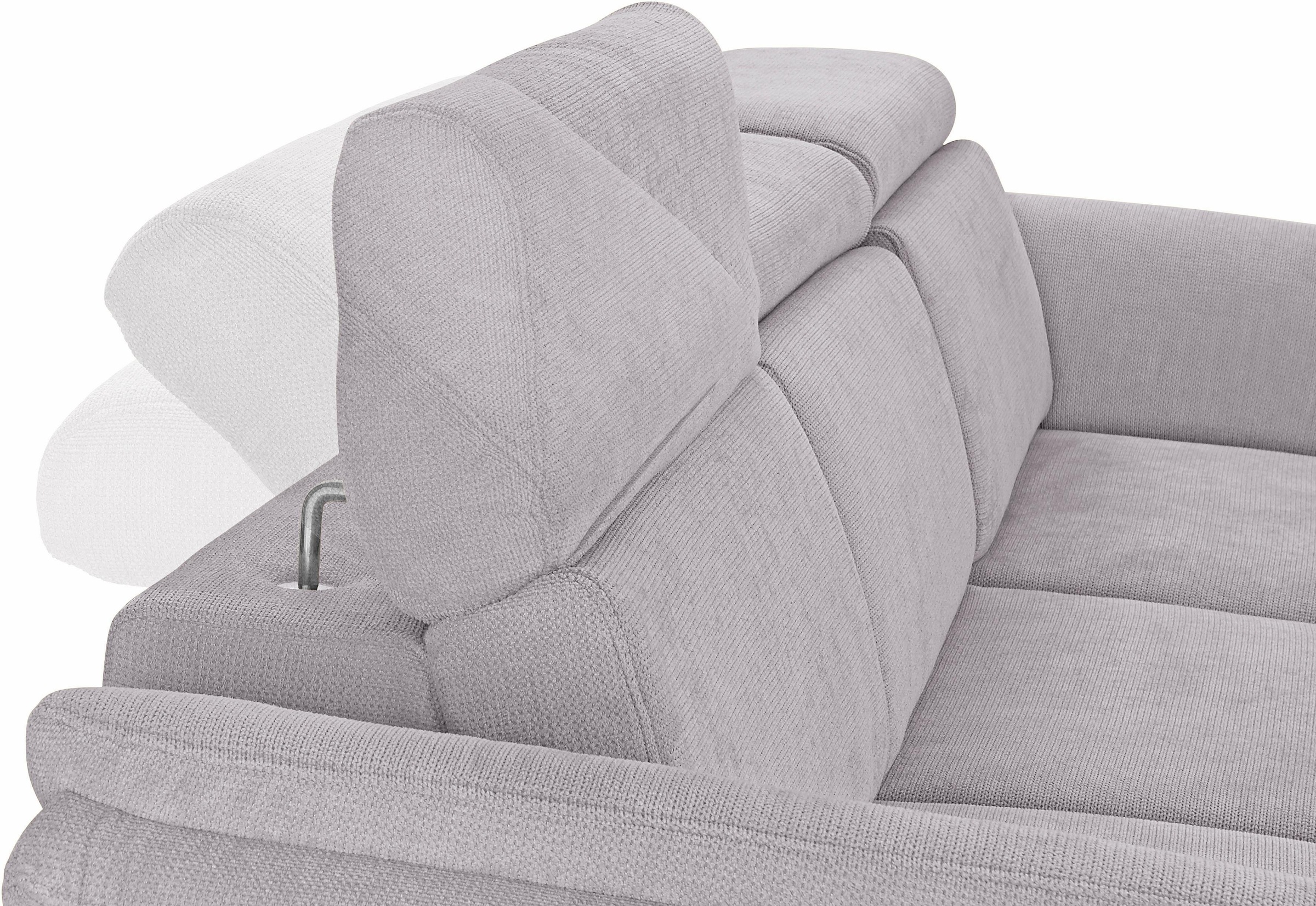 sit&more Ecksofa »Avignon L-Form«, Kopfteilverstellung, wahlweise mit Bettfunktion und Bettkasten