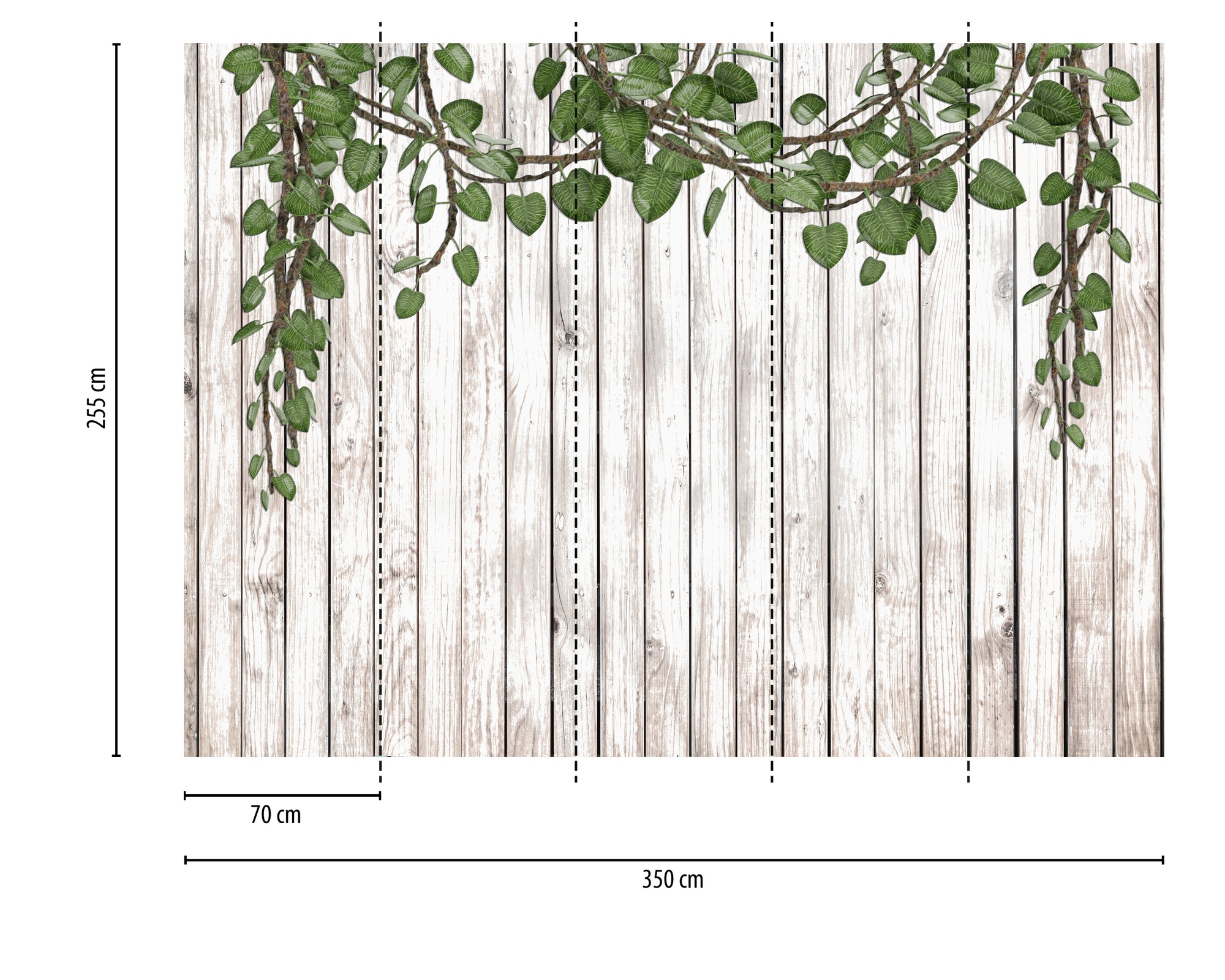 Thumbnail - A.S. Création Vliestapete "Holzoptik Tapete mit Ranken Weiß Braun Grün Natur" matt strukturiert