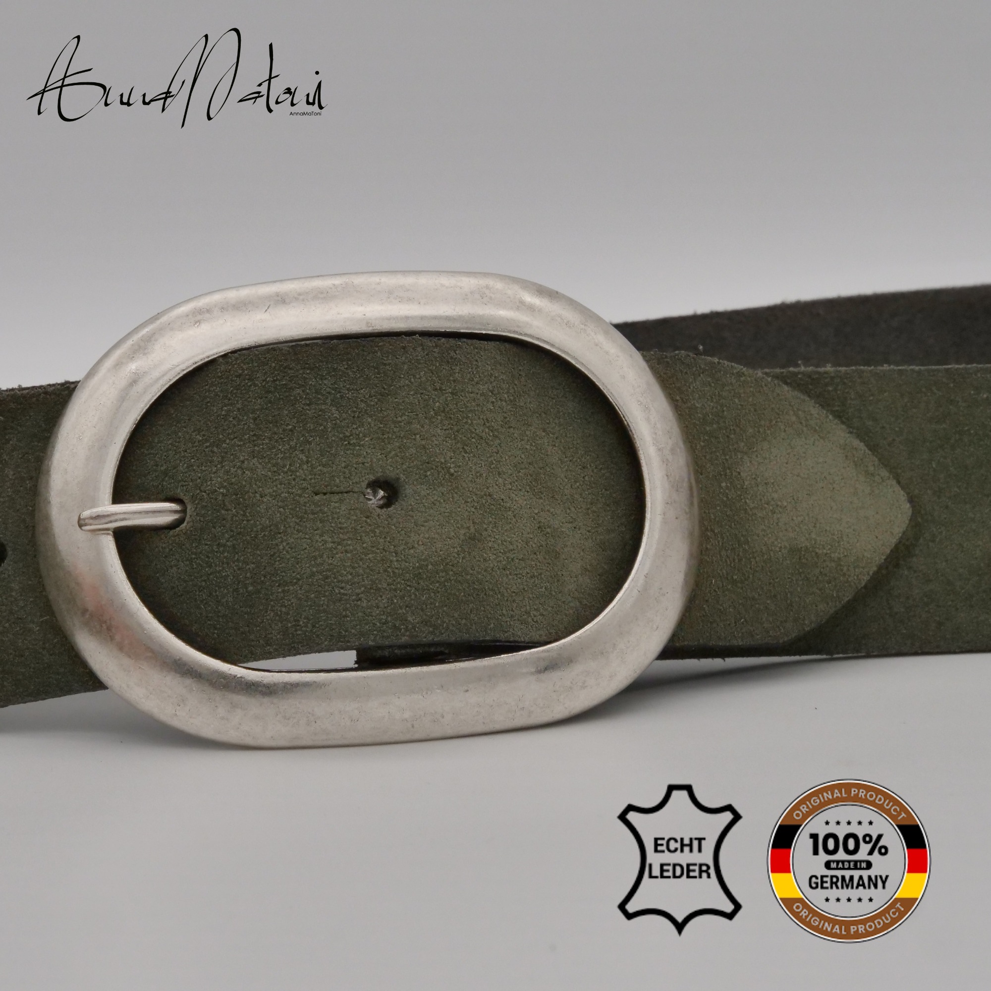 AnnaMatoni Ledergürtel "AnnaMatoni Damen Ledergürtel in hochwertigem Velour günstig online kaufen