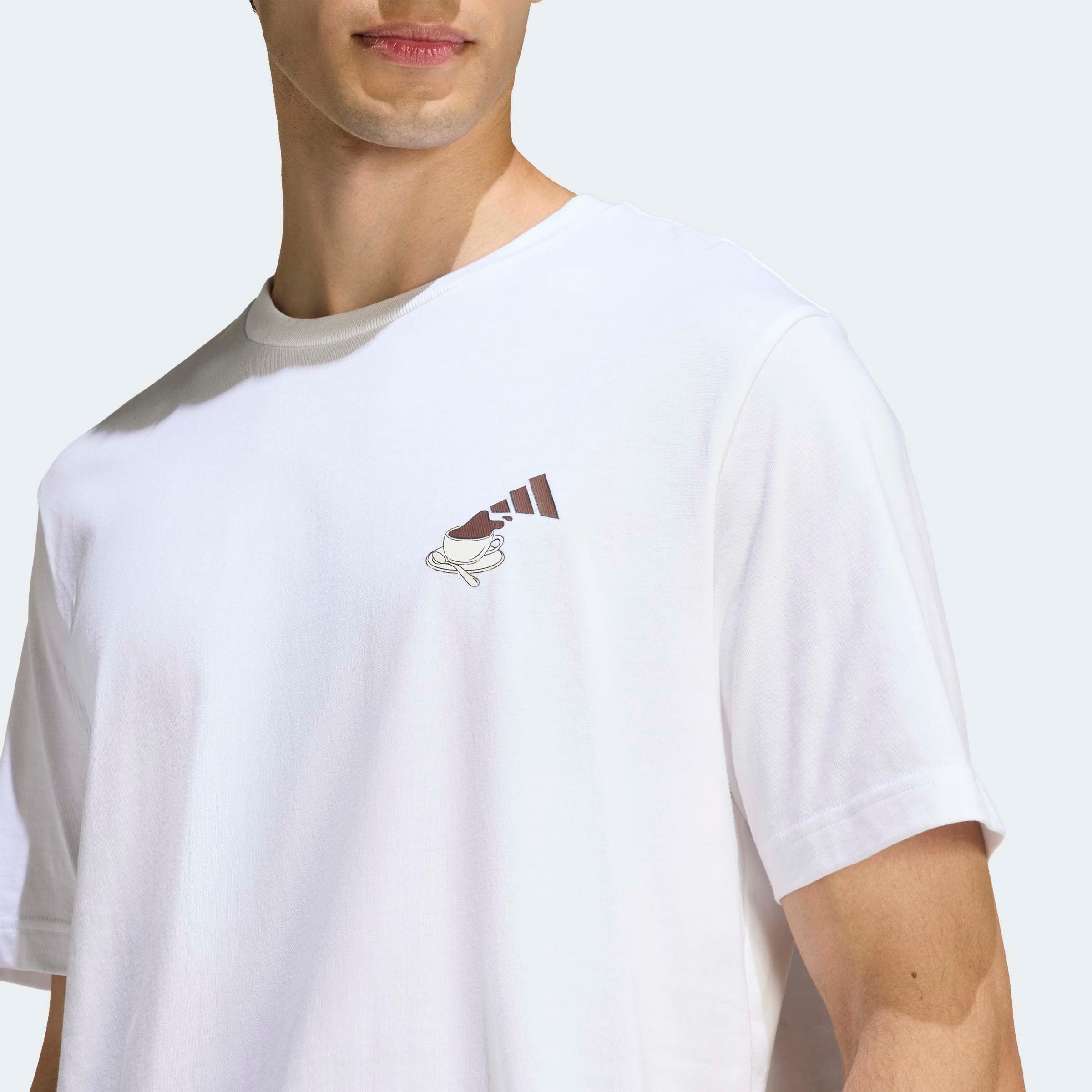 Adidas Coffee Cafe Cheesecake T-Shirt White 2XL 3