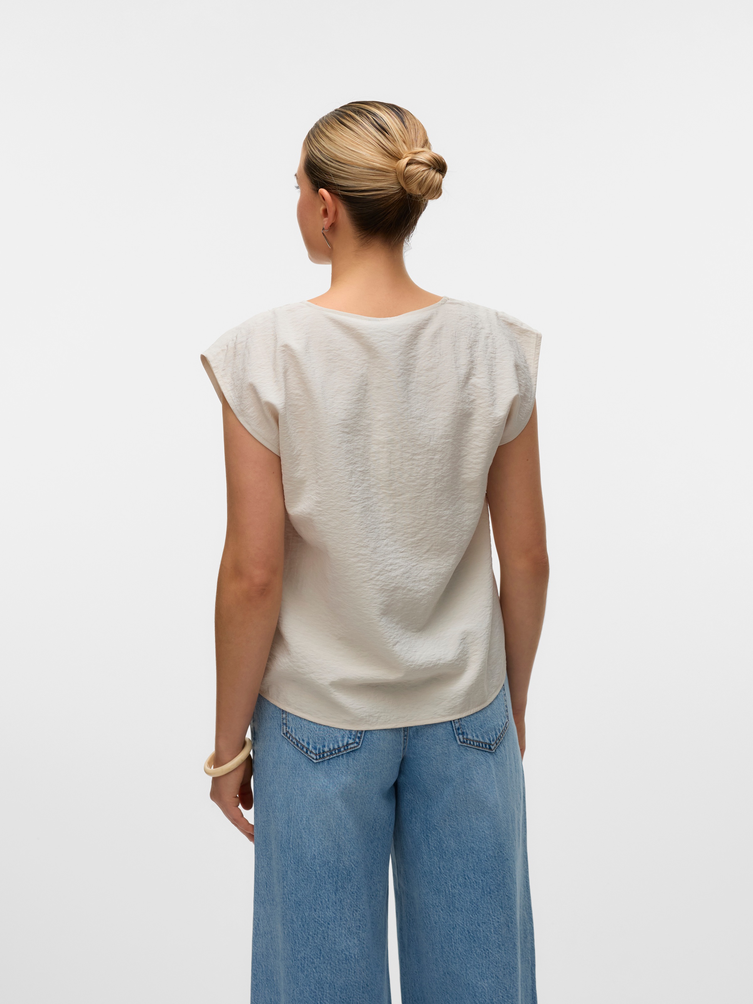 Vero Moda Spitzentop »VMSAFA SL V-NECK LACE TOP WVN GA NOOS«