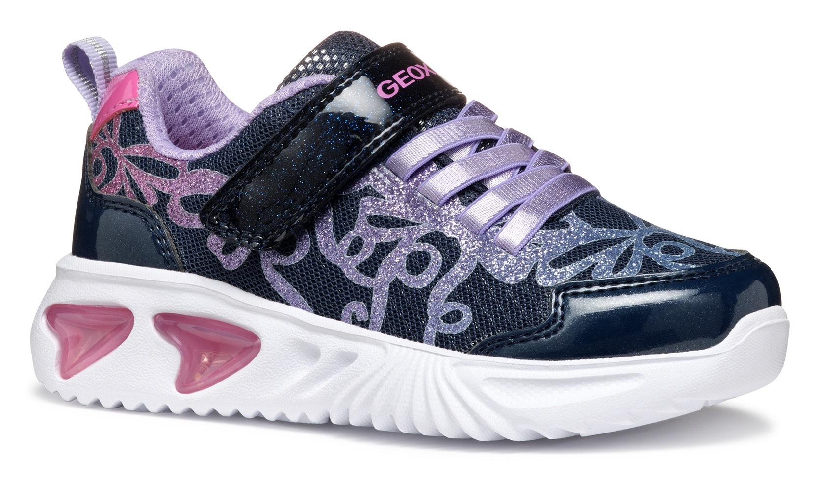 Geox Sneaker "J ASSISTER GIRL Blinkschuh", Klettschuh mit bunt glitzerndem günstig online kaufen