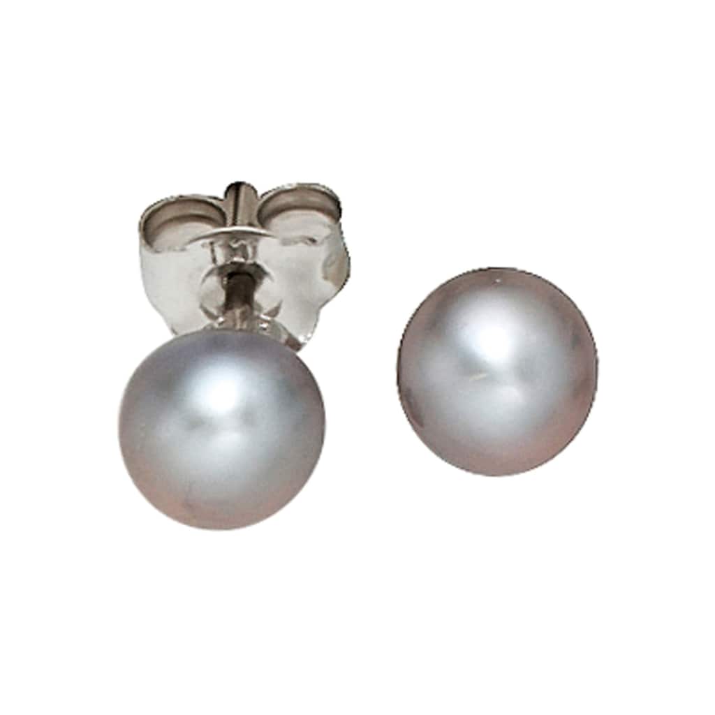 JOBO Perlenohrringe »Ohrstecker mit Perlen 5 mm«, 925 Silber mit Süßwasser-Zuchtperlen