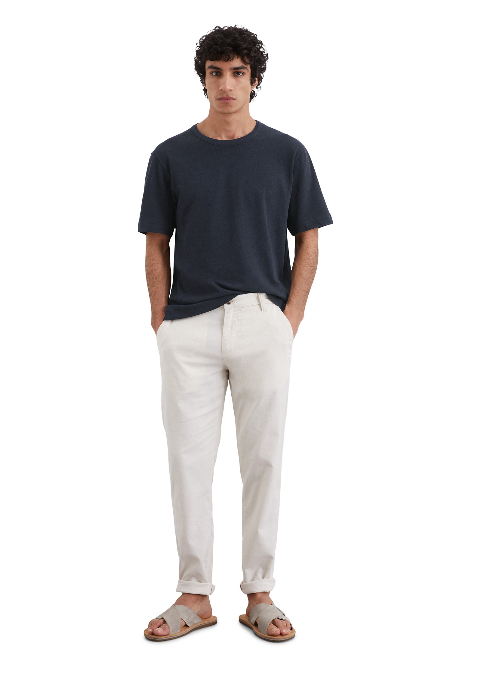 Marc O'Polo T-Shirt »aus Bio-Baumwolle und Leinen«