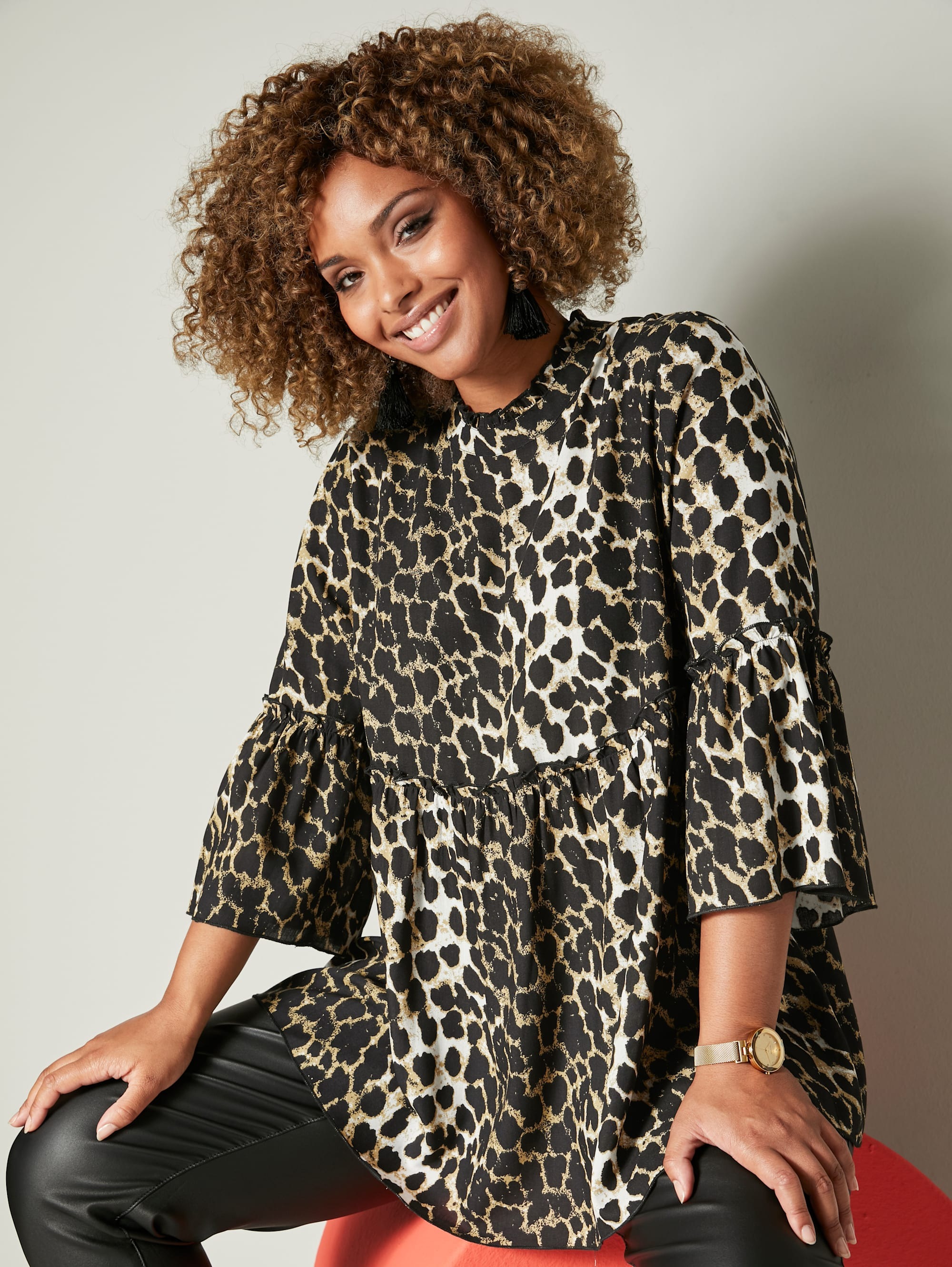 Angel of Style by HAPPYsize Schlupfbluse mit Volants für kaufen | BAUR