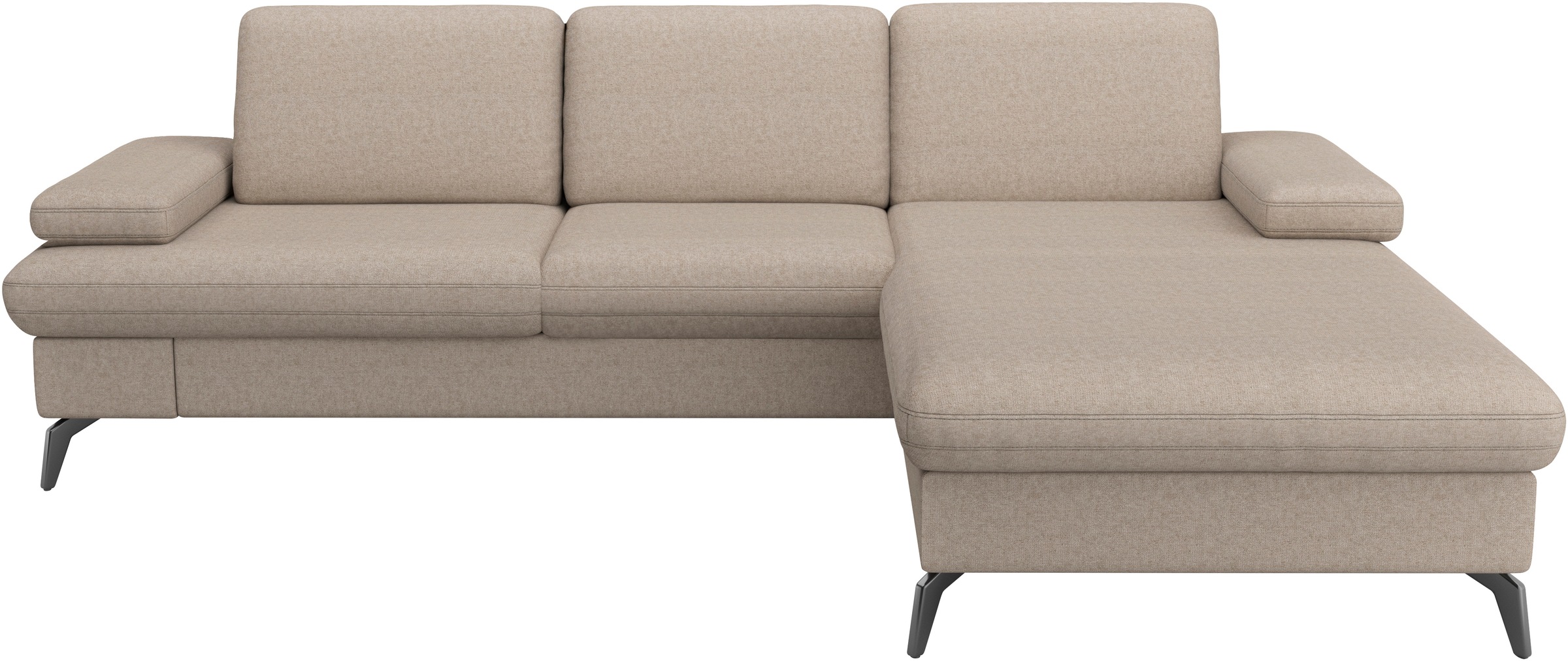 sit&more Ecksofa »Morris Jubi, L-Form«, inkl. Armteilfunktion und 1 Zierkissen, wahlweise mit Bettfunktion