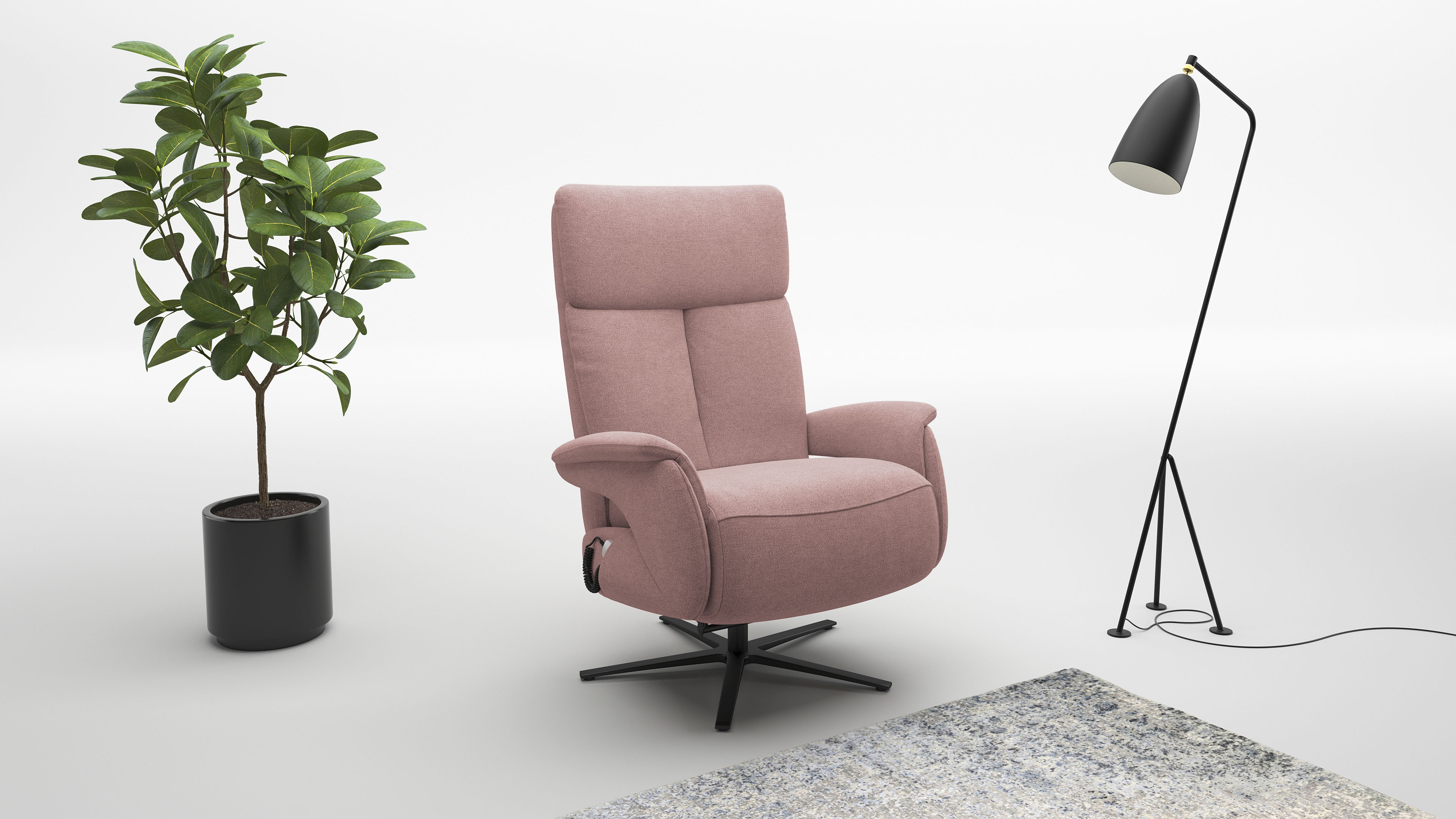 sit&more TV-Sessel "Triple Seven Xtra large, bis 200kg belastbar, mit Herz-Waage Funktion" inkl. Kopfteil- & Drehfunktion, wahlweise mit Akku und Aufstehhilfe