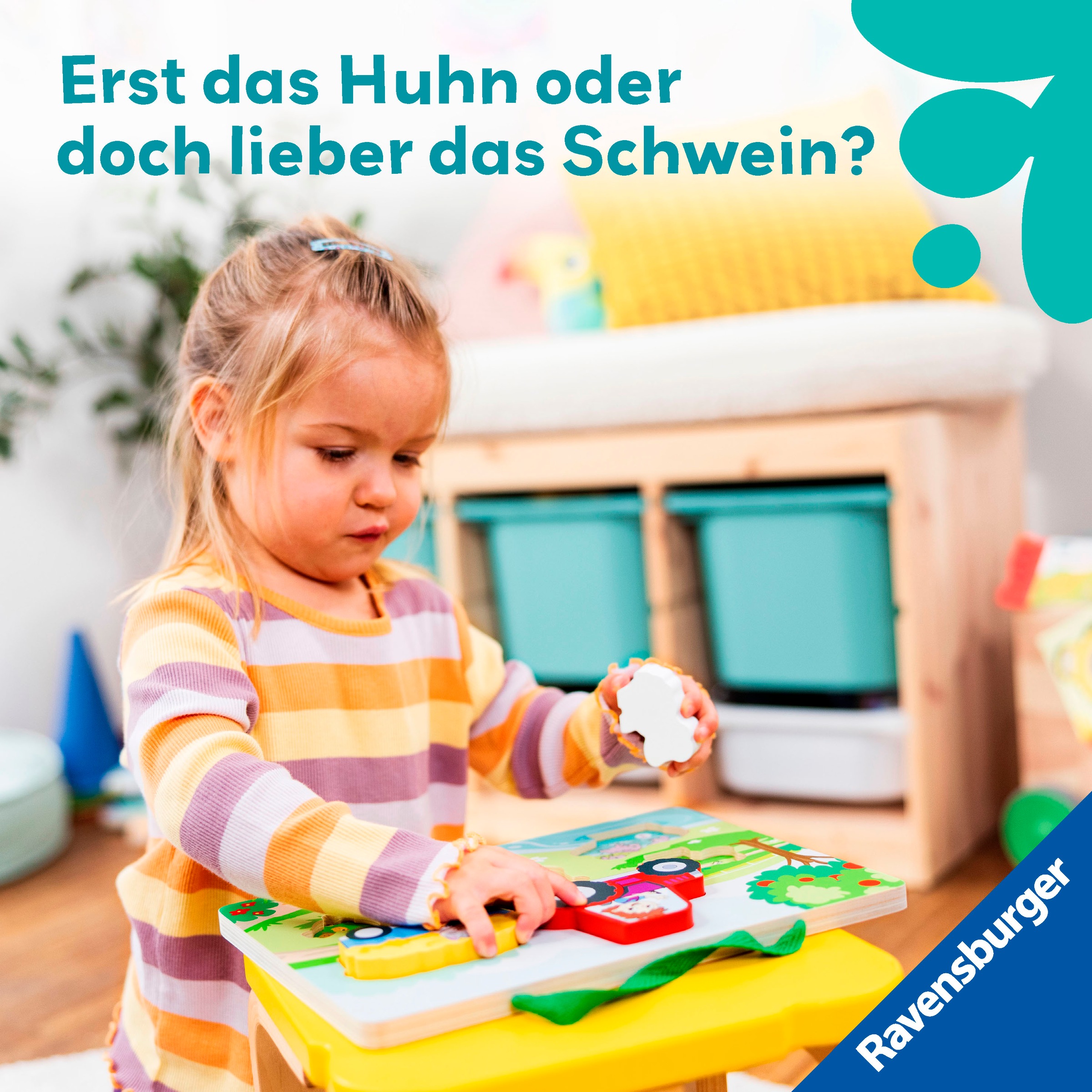 Ravensburger Puzzle »Play+ Magnetisches Holz-Zähl-Puzzl Bauernhof«