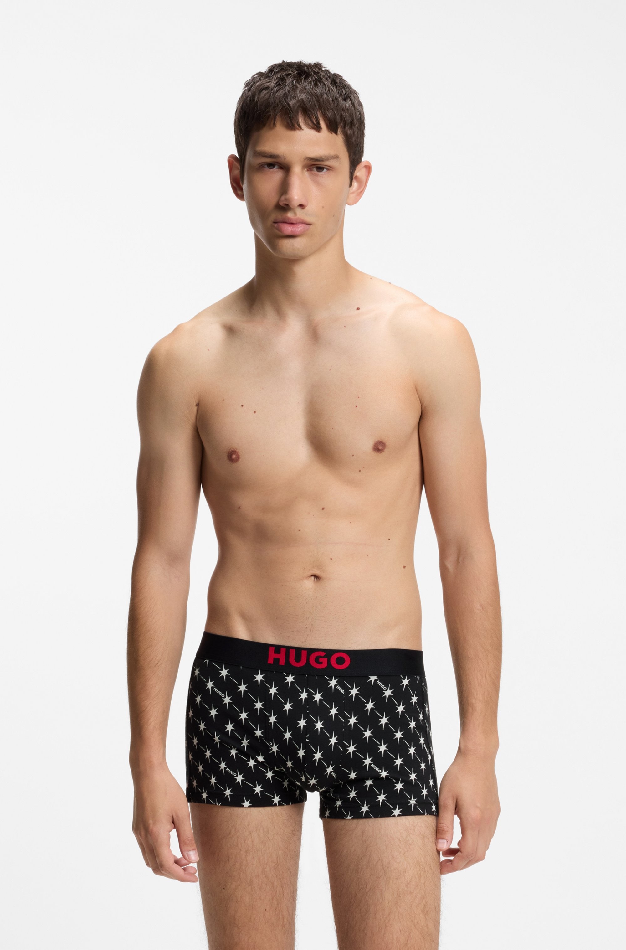 HUGO Underwear Trunk »TRIPLET GIFT SET« 3 Stk. aus Stretch-Baumwolle mit kurzem Bein und Logo-Bund
