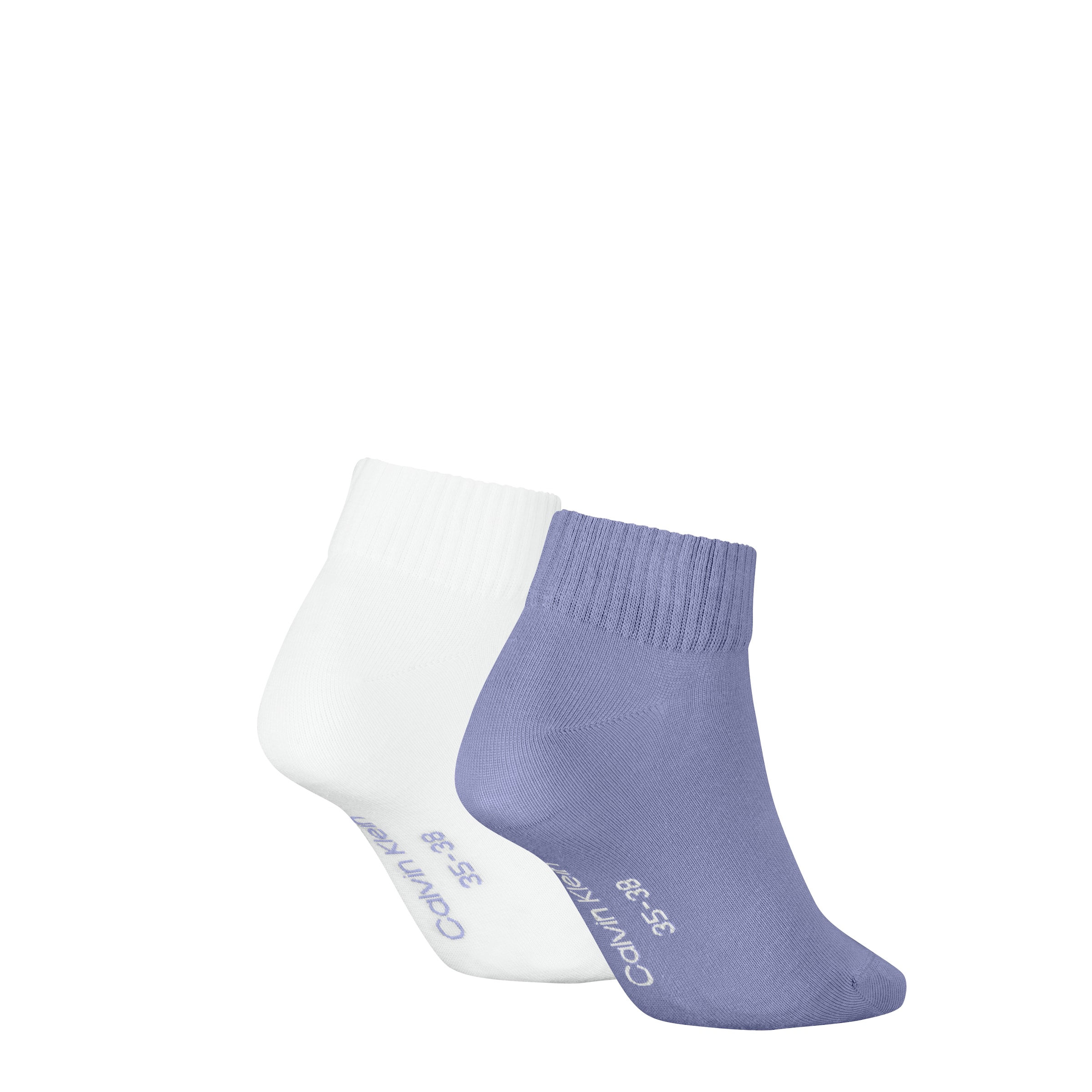 Calvin Klein Jeans Kurzsocken »CKJ WOMEN QUARTER 2P MONOGRAM«, (2 Paar, 2 Paar), mit Logostickerei
