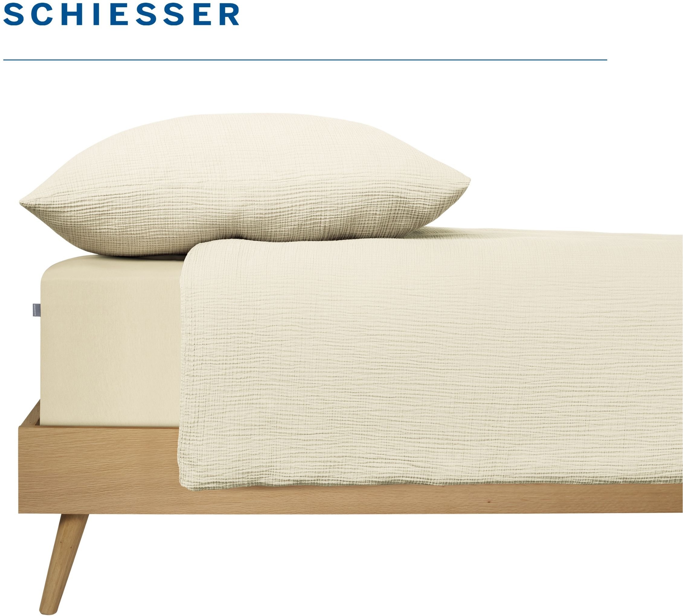 Schiesser Bettwäsche »Molly aus supersofter Musselin-Qualität in gedeckten Farben« 2 Stk. OEKO-TEX® MADE IN GREEN