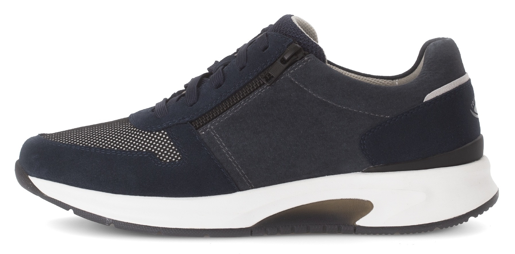 Gabor Rollingsoft Keilsneaker, Freizeitschuh, Halbschuh, Schnürer mit Außenreißverschluss, G-Weite