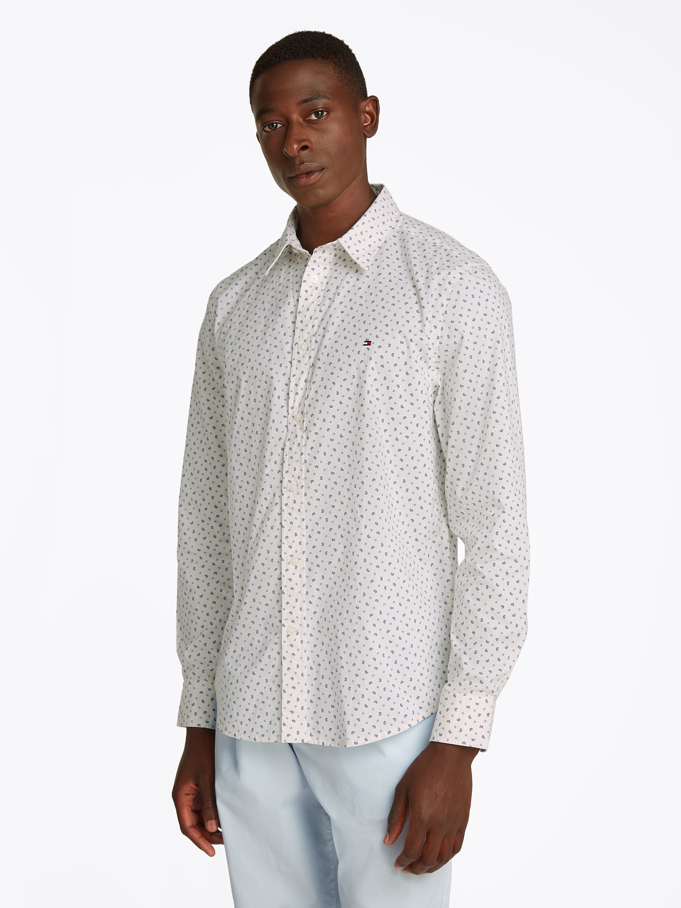 Tommy Hilfiger Langarmhemd "FLEX POPLIN AOP Slim Fit SHIRT" mit Alloverprin günstig online kaufen