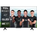 TCL QLED-Fernseher »43C631X2«, 108 cm/43 Zoll, 4K Ultra HD, Smart-TV-Google TV, HDR Premium, Dolby Atmos, HDMI 2.1, Metallgehäuse, ONKYO-Sound