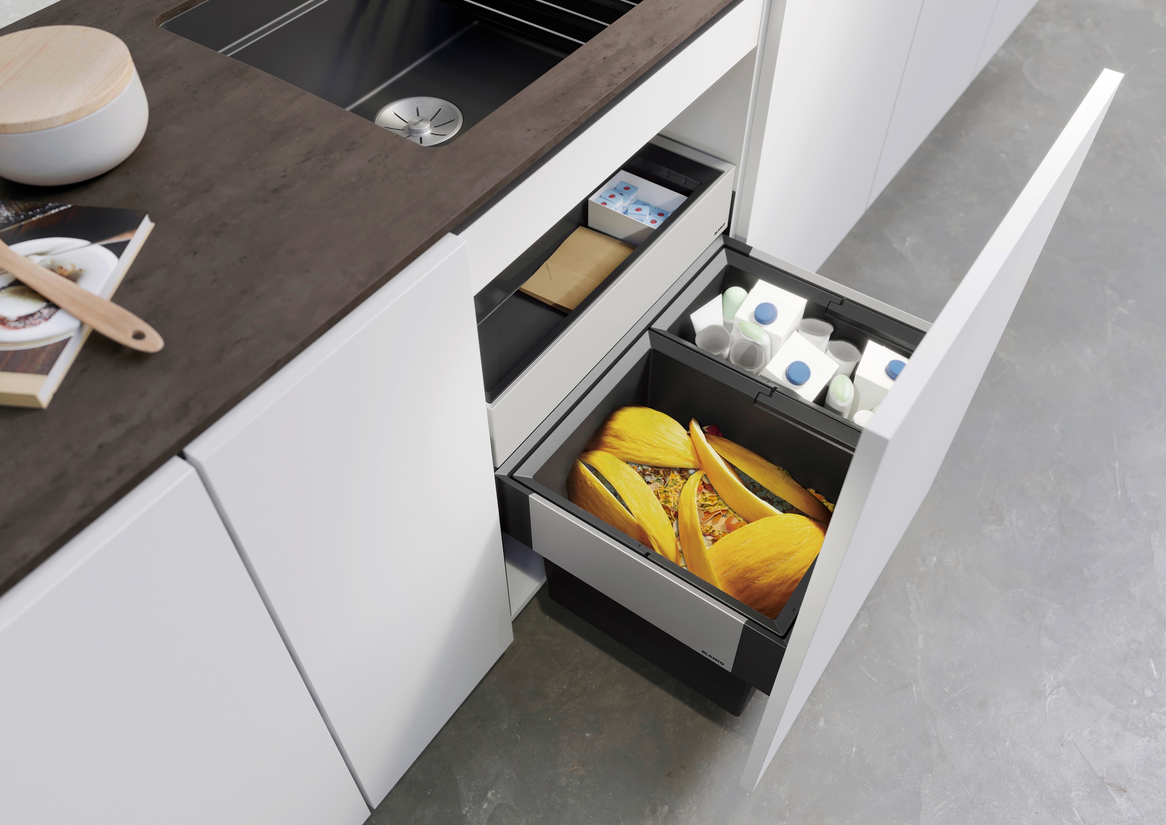 Blanco "Select II 60/2" 2 Behälter Orga, Kunststoff, Stahlblech, 600 mm Unt günstig online kaufen