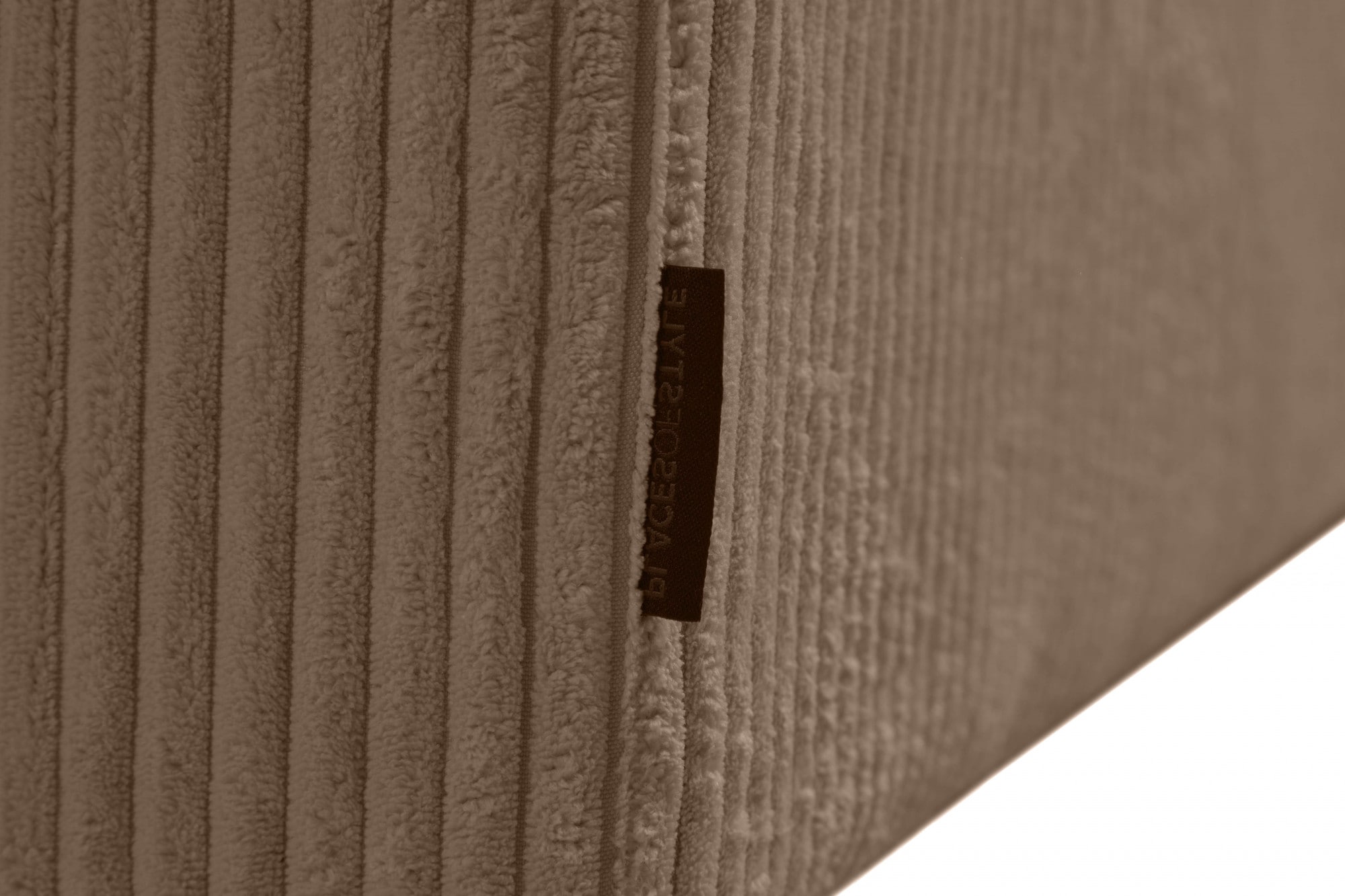 Places of Style Wohnlandschaft »Pinto, 350 cm, U-Form, XXL, mit Ottomanen«, Cord, Chenille, Lederoptik, mit Keder, Metallfüße, Wellenunterfederung