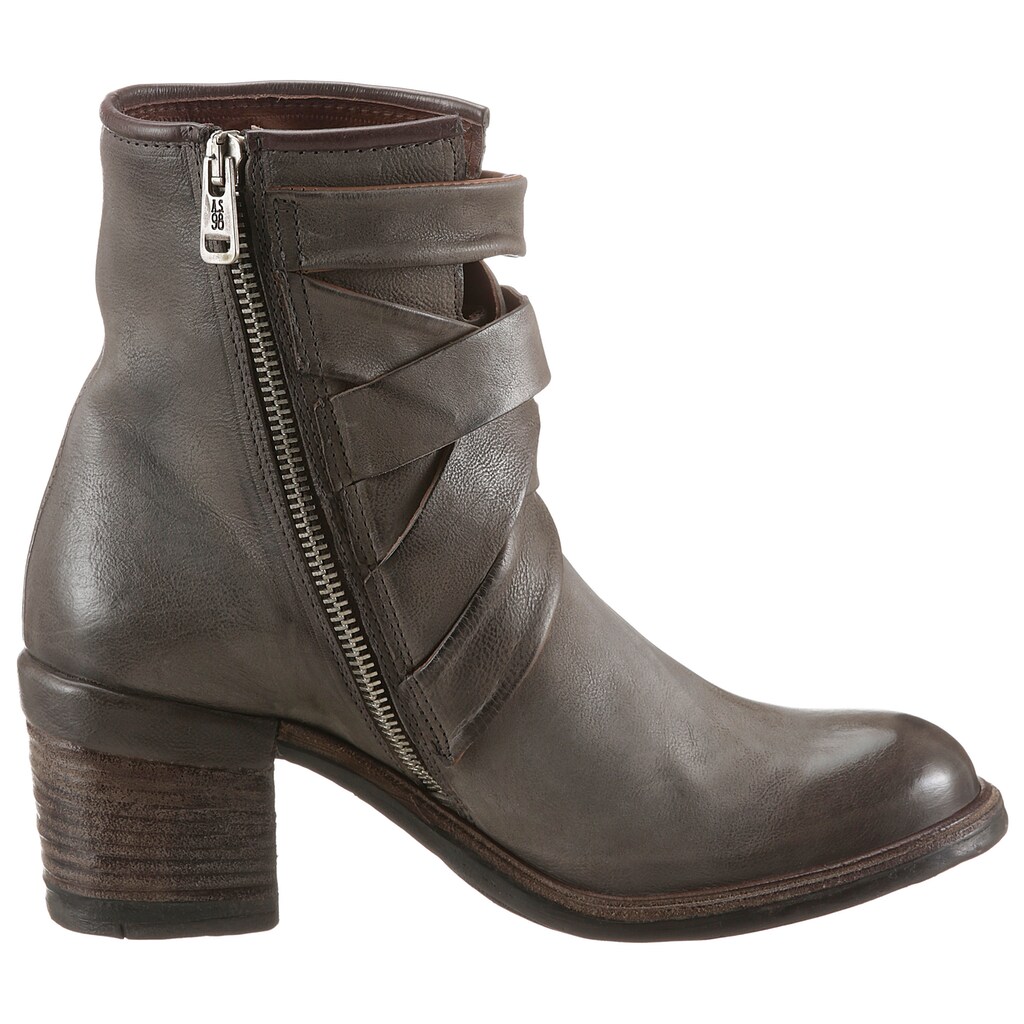 Schuhe Stiefeletten A.S.98 Stiefelette »JAMAL«, mit Zierbändern grau-used Schuhe Stiefeletten A.S.98 Stiefelette »JAMAL«, mit Zierbändern grau-used