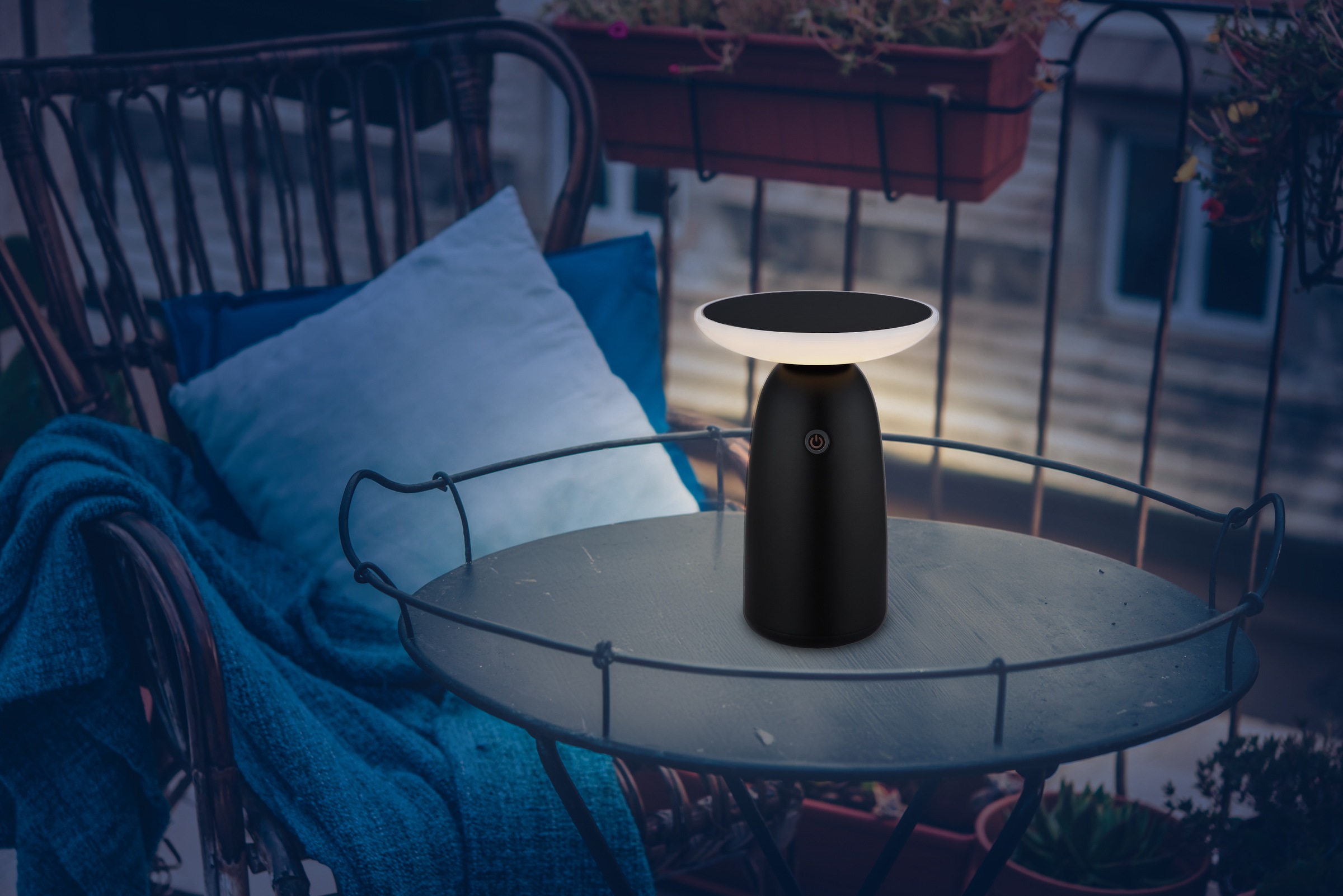 GLOBO LIGHTING LED Solarleuchte »SOLARLEUCHTE ALUMINIUM SCHWARZ MATT, 1XLED« LED-Modul 1 Stk. Warmweiß Solar Garten Terrasse Außenbeleuchtung Dekoleuchten