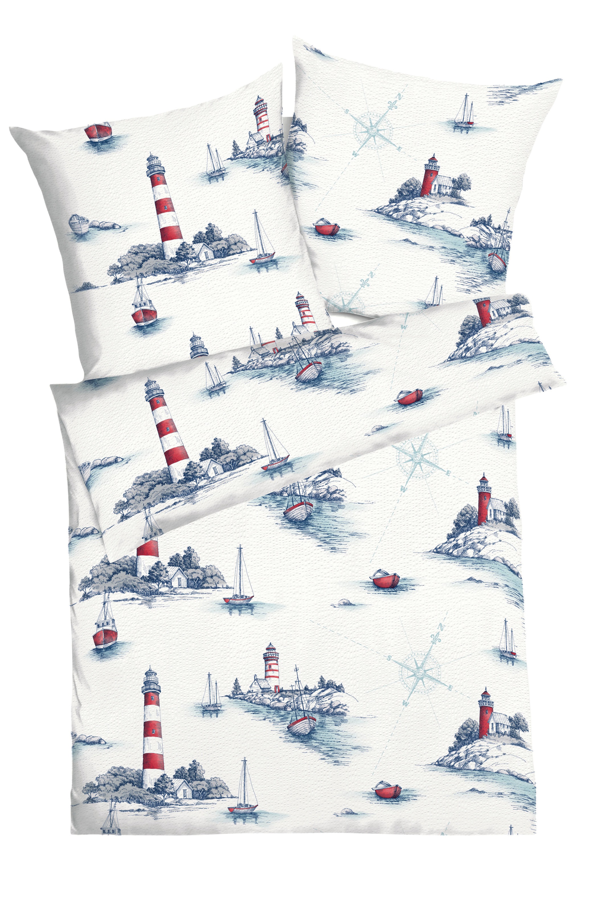 Kaeppel Bettwäsche "Küstenflair" 2 Stk. Mit Leutturm