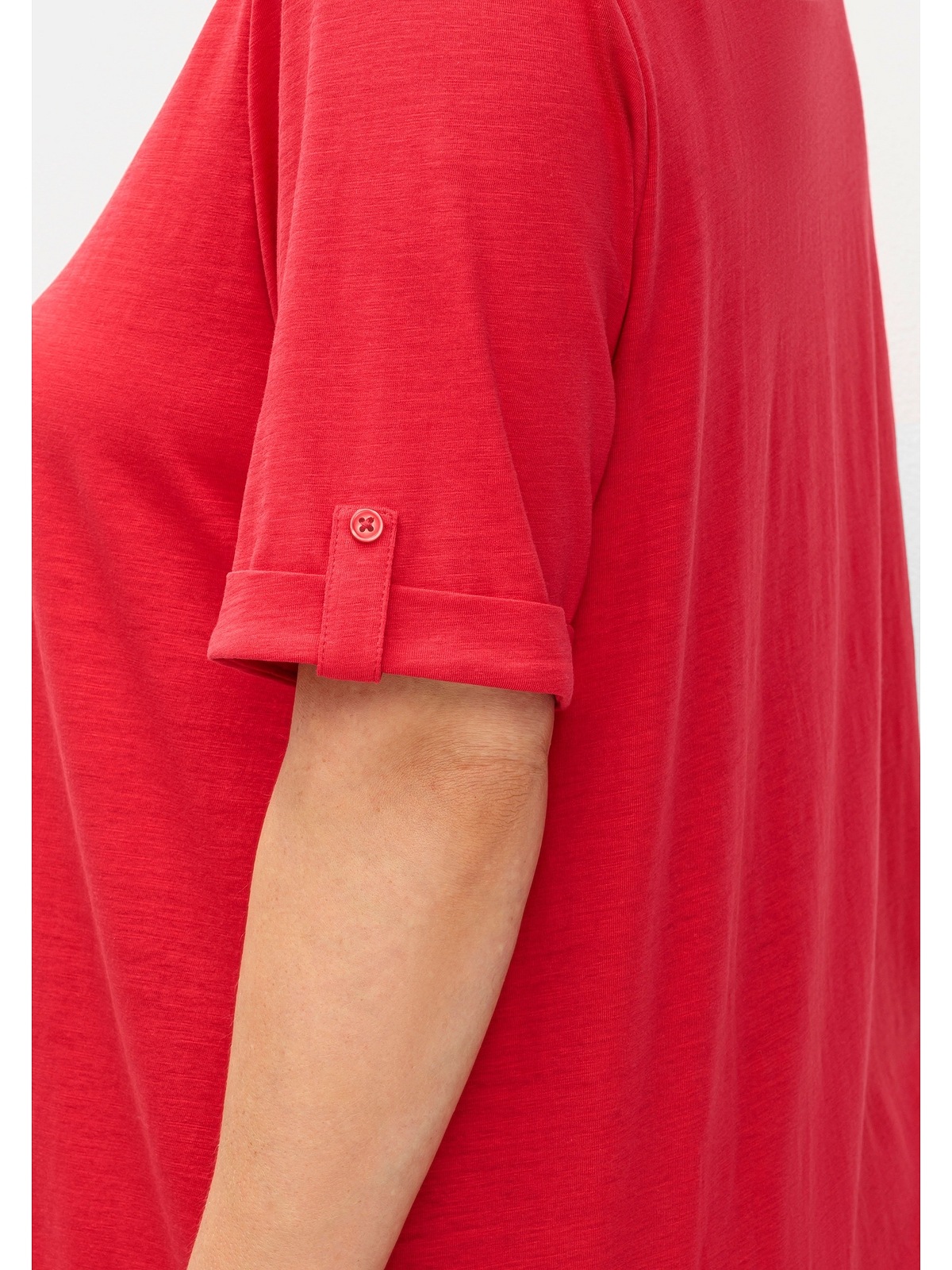 Sheego Longshirt »Große Größen«, mit geschlitztem Ausschnitt