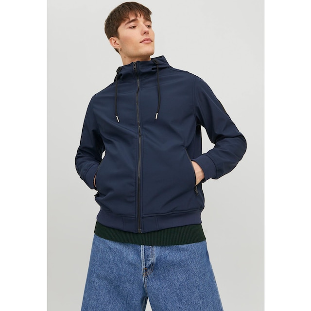 Jack & Jones Softshelljacke »JJEBASIC SOFTSHELL HOOD NOOS«, mit Kapuze |  BAUR